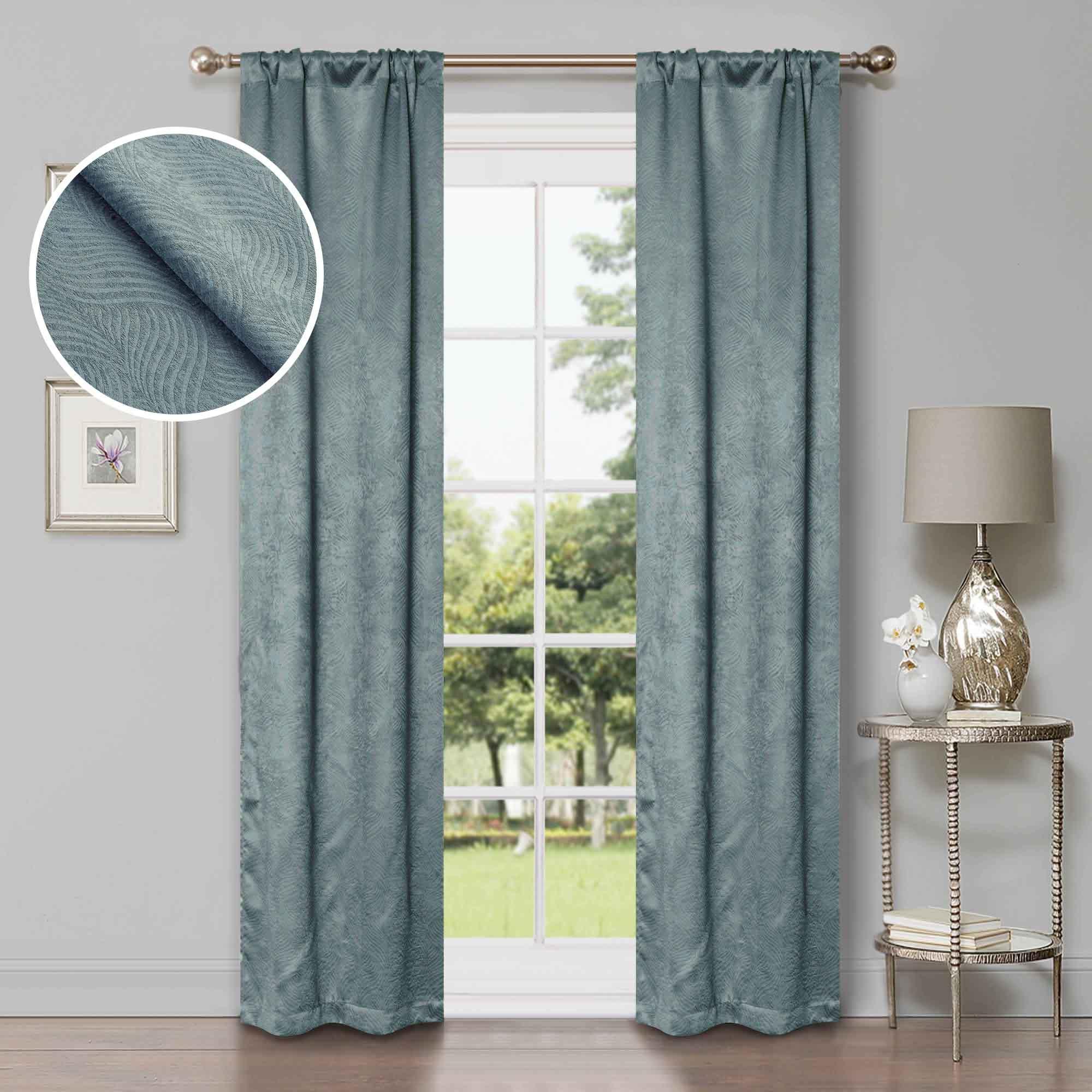 Waverly Thermal Blackout Grommet Curtain Panel Set - 26 Inch Width - Energy Efficient Room Darkening Window Treatment for Bedroom & Living Room