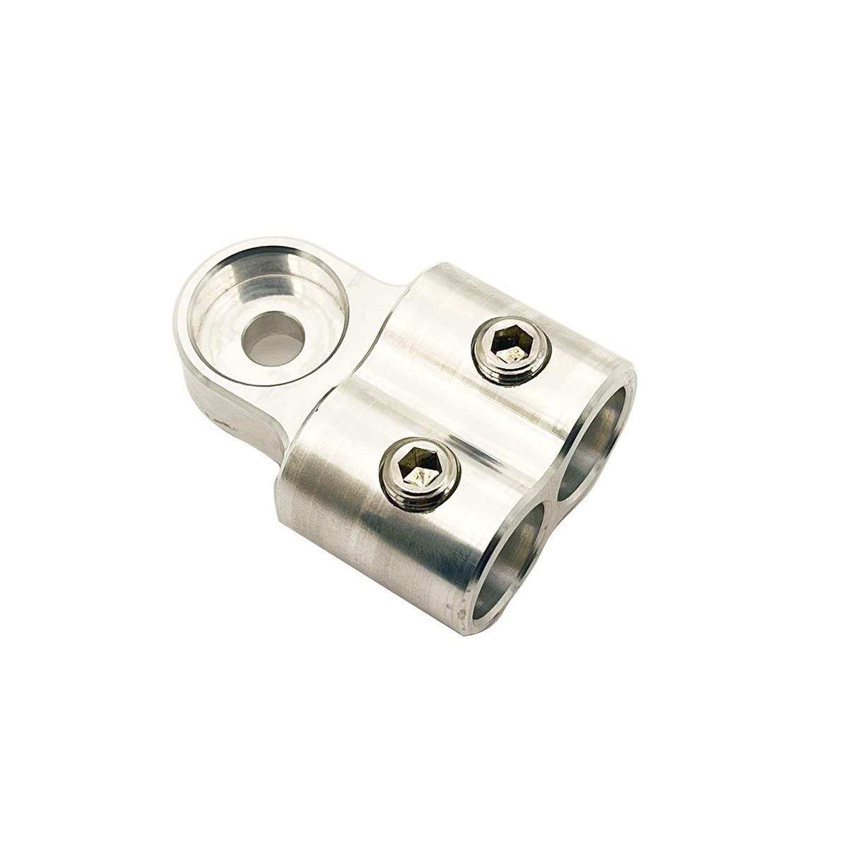 1/0 Gauge Aluminum Alloy Power Distribution Block with Double Stainless Steel Screws - Perfect for Car Audio Systems, Boat Wiring & RV Electrical Upgrades