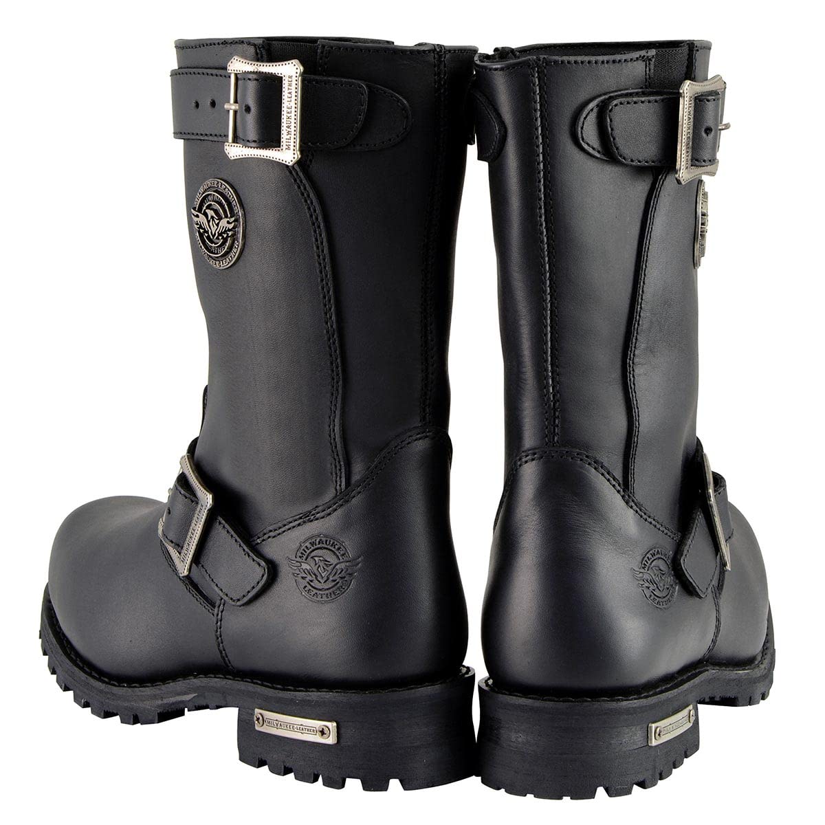 Milwaukee Premium Leather Engineer Motorcycle Boots for Men - Classic Riding Boots Collection - Durable & Comfortable for Long Rides & Cruising