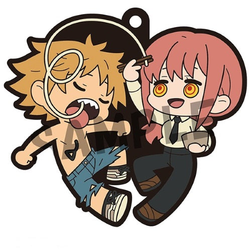 Chainsaw Man Buddy Collection - 2.5 Inch Rubber Mascot Keychain by MegaHouse | Anime Merchandise Gift for Fans, Cosplay Accessory & Bag Decoration