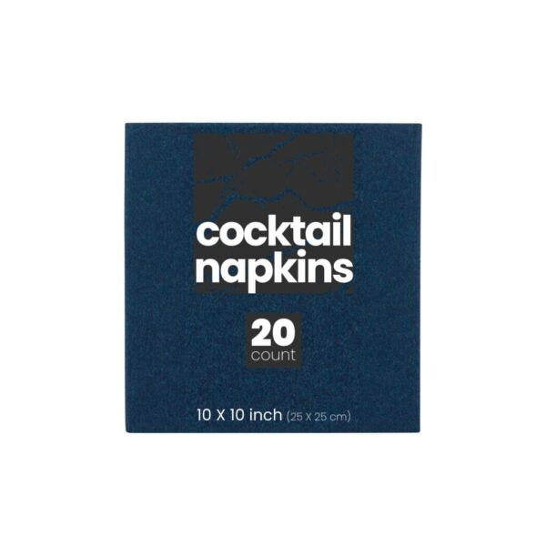 Premium 20-Pack Disposable Paper Napkins - Navy Blue for Parties, Picnics & Everyday Dining | Eco-Friendly & Absorbent