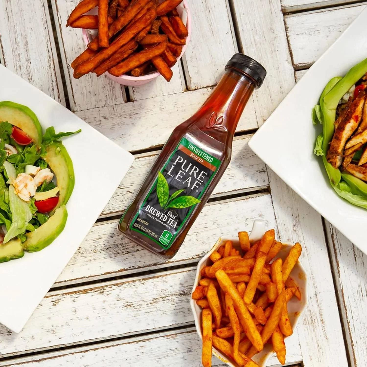 Pure Leaf Unsweetened Iced Tea - Real Brewed, Never From Powder - 3 Boxes (16.9oz, 18 Bottles Each) - Total 54 Bottles | Perfect for Office, Picnics & Healthy Hydration | Gourmet Kitchn