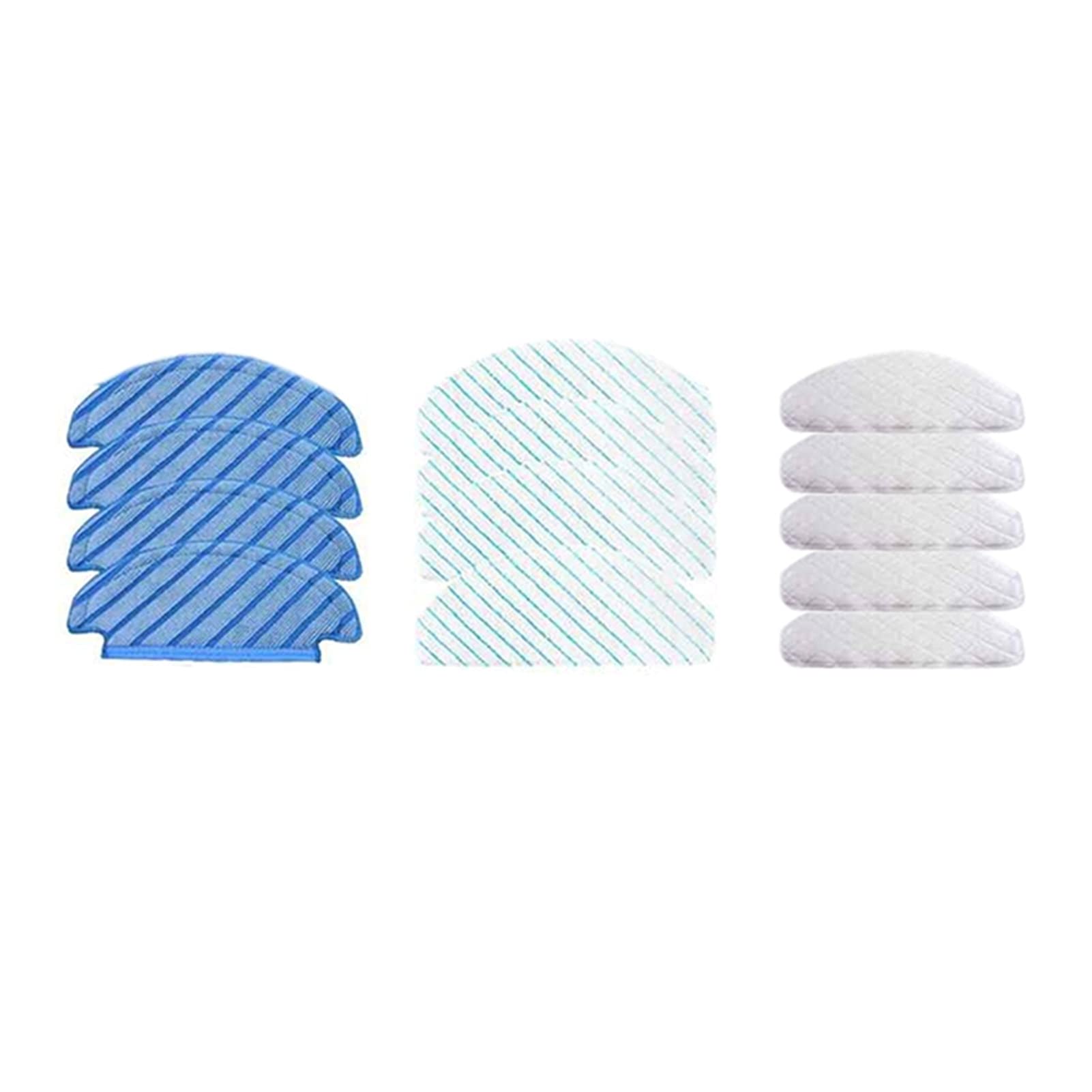 REYQA Replacement Vacuum Cleaner Mop Pads for Cobos DEEBOT OZMO T8 AIVI T8 Robot Vacuum - Blue & White Cleaning Pads - Compatible with Robot Vacuum Cleaner Parts - Perfect for Hardwood Floors and Pet Hair Cleaning
