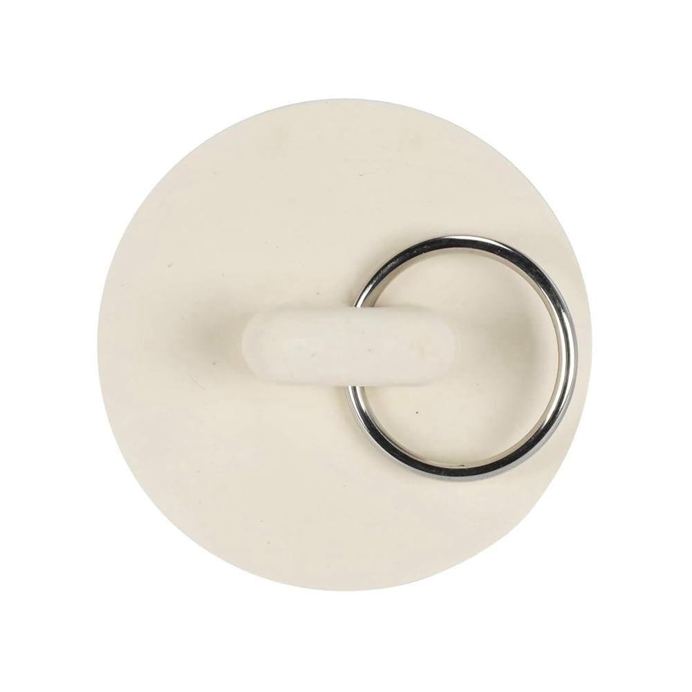 1 5/8 Inch White Rubber Bathtub Plug - Universal Sink Drain Stopper for Bathroom, Kitchen & Laundry - Leak-Proof Water Pipe Plug for Home, RV & Boat Use