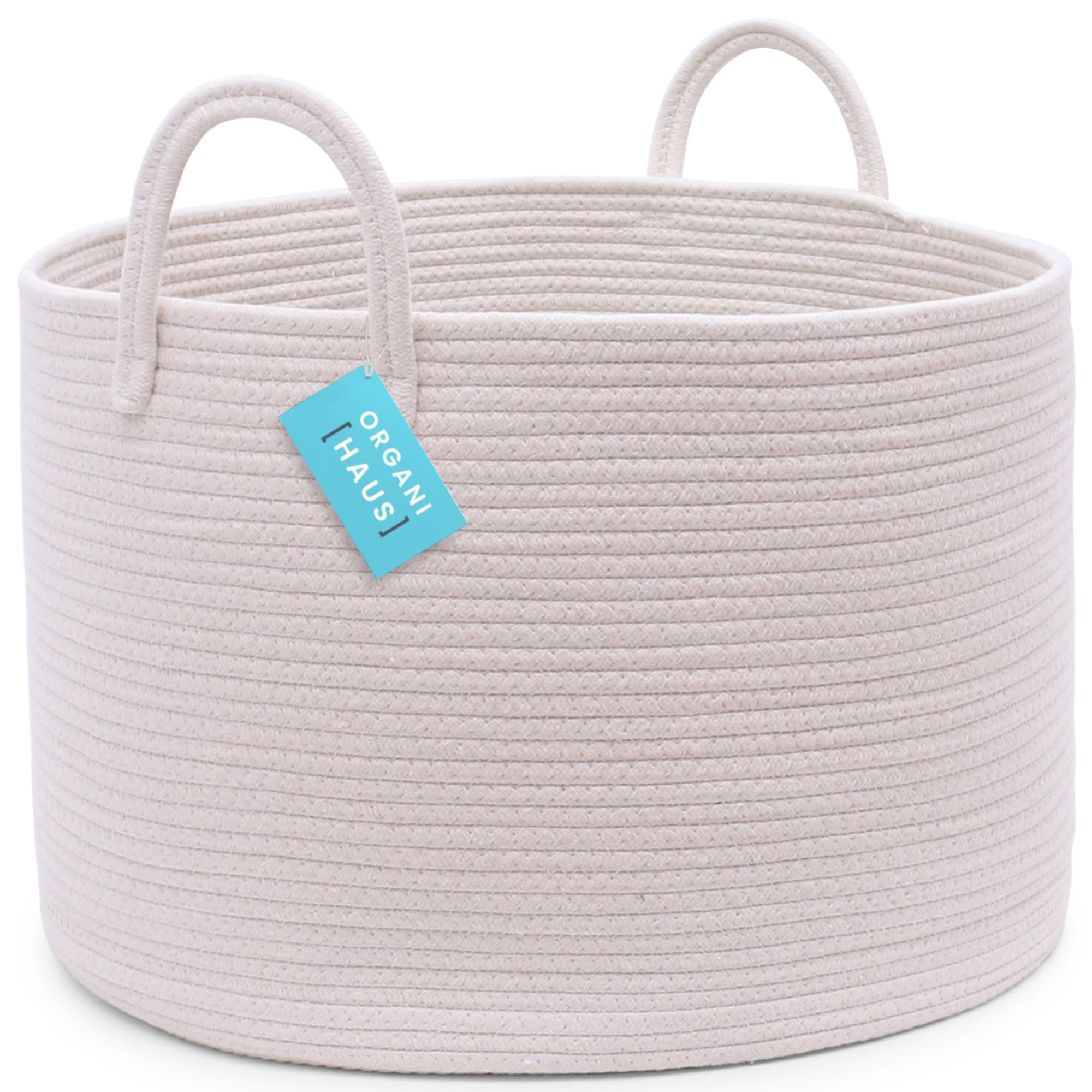 OrganiHaus 3-Piece Storage Basket Set for Closet Organization & Large Toy Storage Basket - White | Perfect for Bedroom, Nursery & Playroom Organization