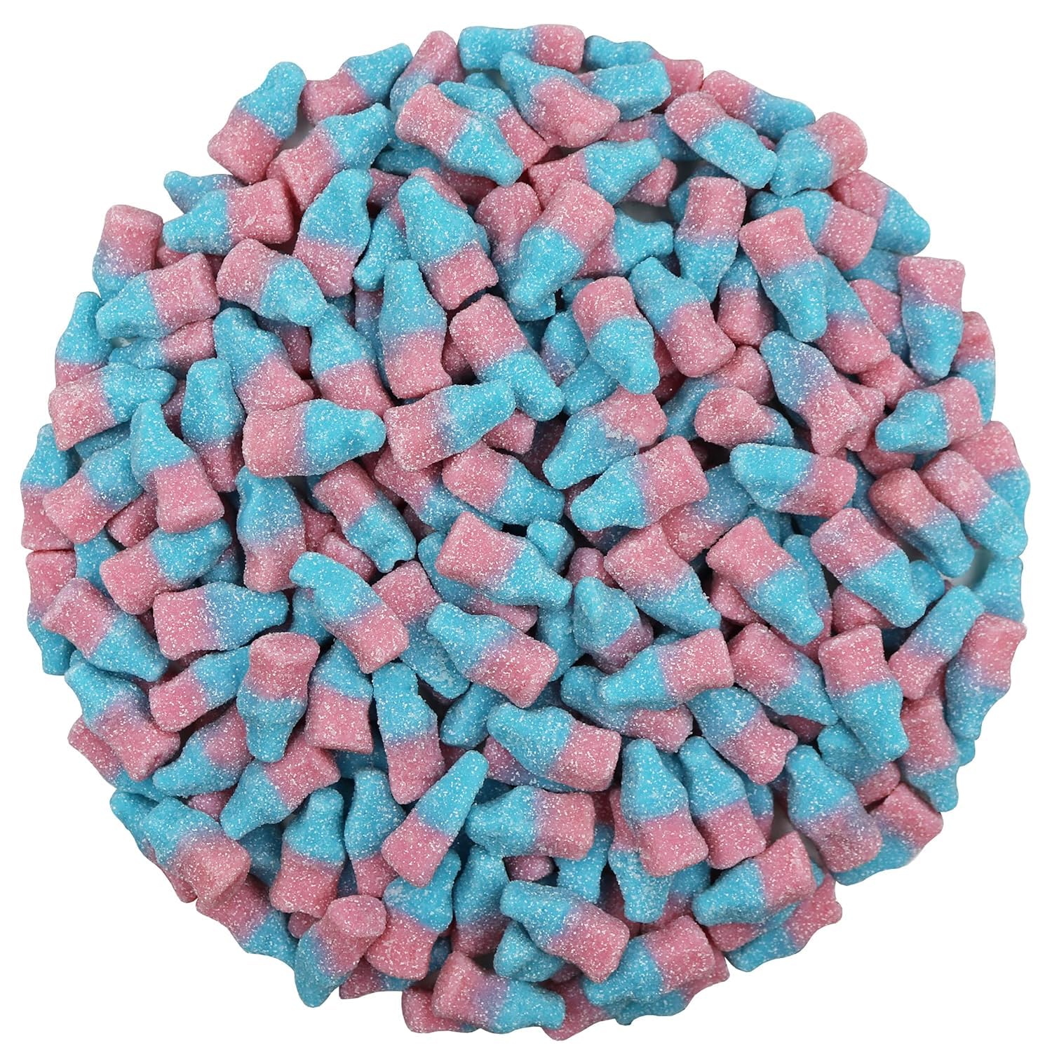 FirstChoiceCandy Sour Mini Gummy Soda Bottles - Bubble Gum Flavor - 2 Pound Bulk Candy - Perfect for Birthday Parties, Halloween Treats & Candy Buffets