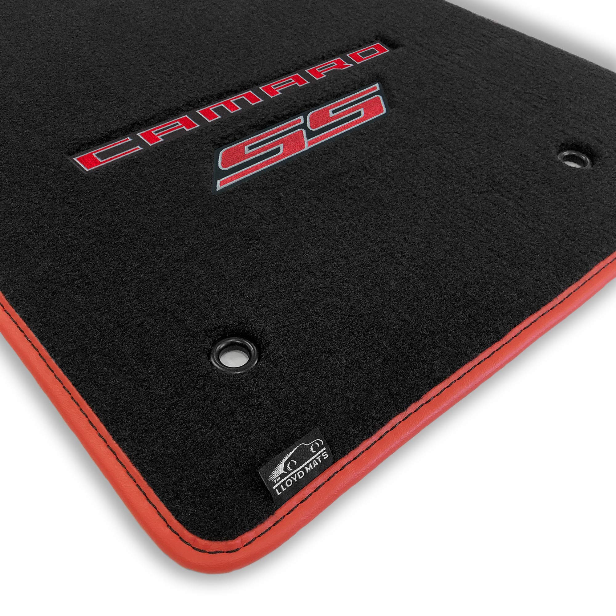 Premium Custom-Fit Carpeted Floor Mats for 2010-2015 Chevy Camaro | Luxury Double Logo Design (Charcoal, 4-Piece Set) | Perfect for Daily Commuting & Road Trips