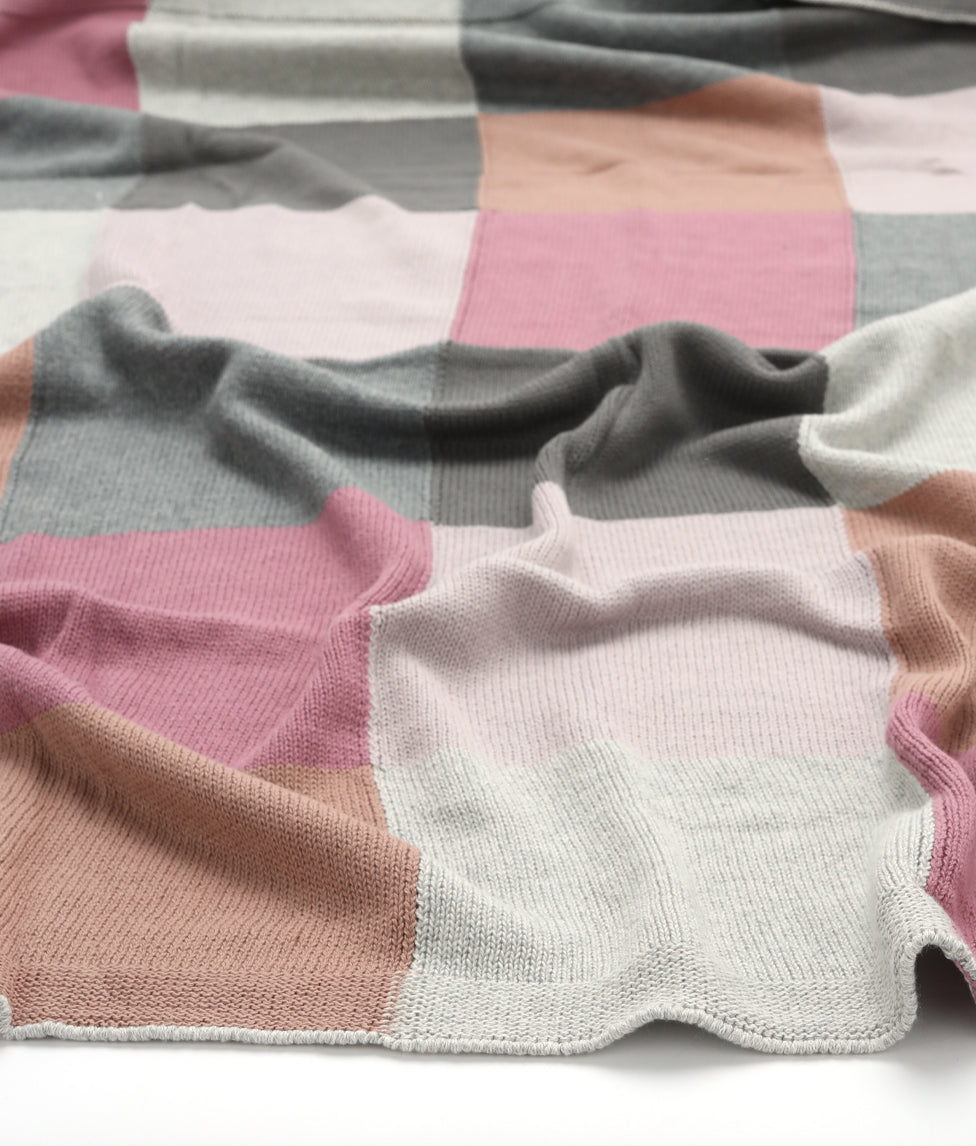 Jnr Freddy & Bandana Patchwork Blanket Set - Soft Lilac Baby Blanket for Nursery, Swaddling & Photo Shoots | Cozy Gift for Newborns