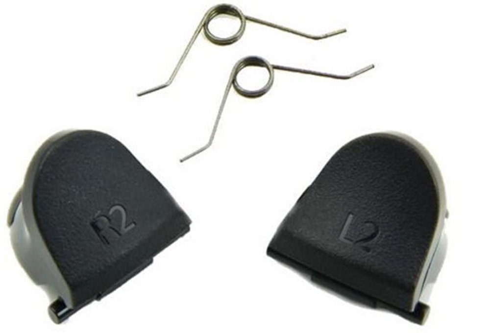 Replacement Trigger Springs & Joysticks Kit for Sony PS4 DualShock 4 Controller - Includes L1 R1 L2 R2 Buttons, 2 Thumbsticks, 4 Springs, Screwdriver & Conductive Silicone Pads - Perfect for DIY Repairs & Controller Maintenance