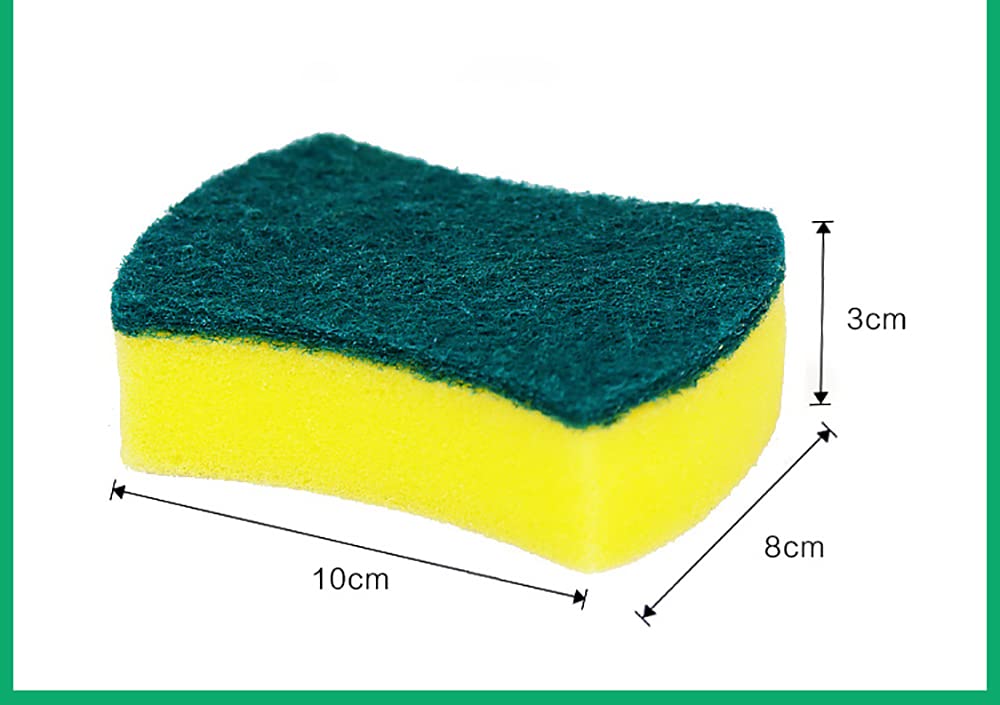 24 Pack Eco-Friendly Non-Scratch Kitchen Sponges for Dishwashing & Cleaning - Heavy Duty Scrub Sponges for Pots, Pans, Dishes & Countertops