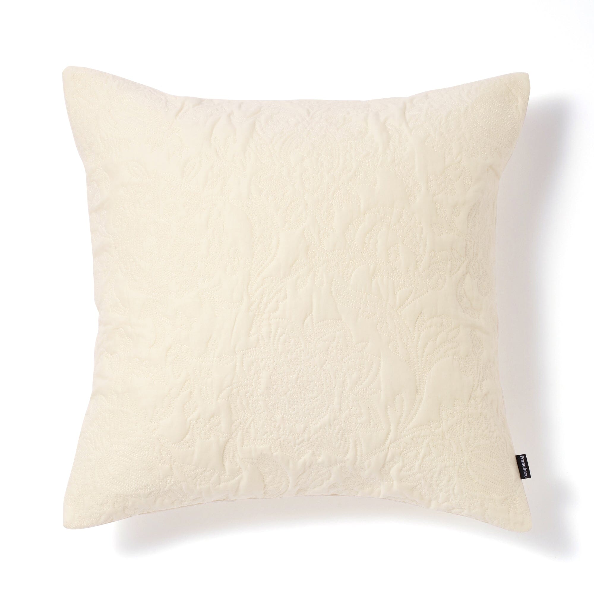Premium Damask Quilted Cushion Cover 18x18 Inches - Luxury White Decorative Pillow Case for Sofa, Bed & Home Decor - Perfect for Living Room, Bedroom & Gift Giving