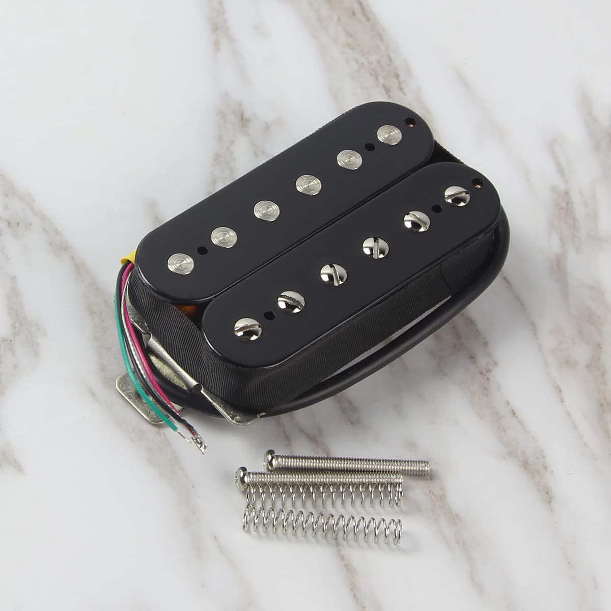 FLEOR Alnico 2 Humbucker Pickup 8-9K Electric Guitar Bridge Pickup - Black - Perfect for Rock, Blues & Metal Guitarists - Upgrade Your Les Paul, SG or Telecaster Tone