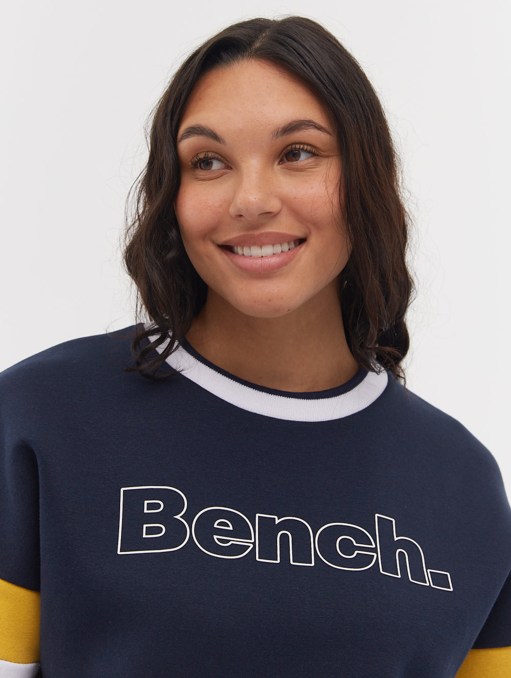 Hendra Stripe Sleeve Crew Neck Sweatshirt for Women - Casual Long Sleeve Pullover for Fall & Winter - Perfect for Daily Wear, Outings and Layering