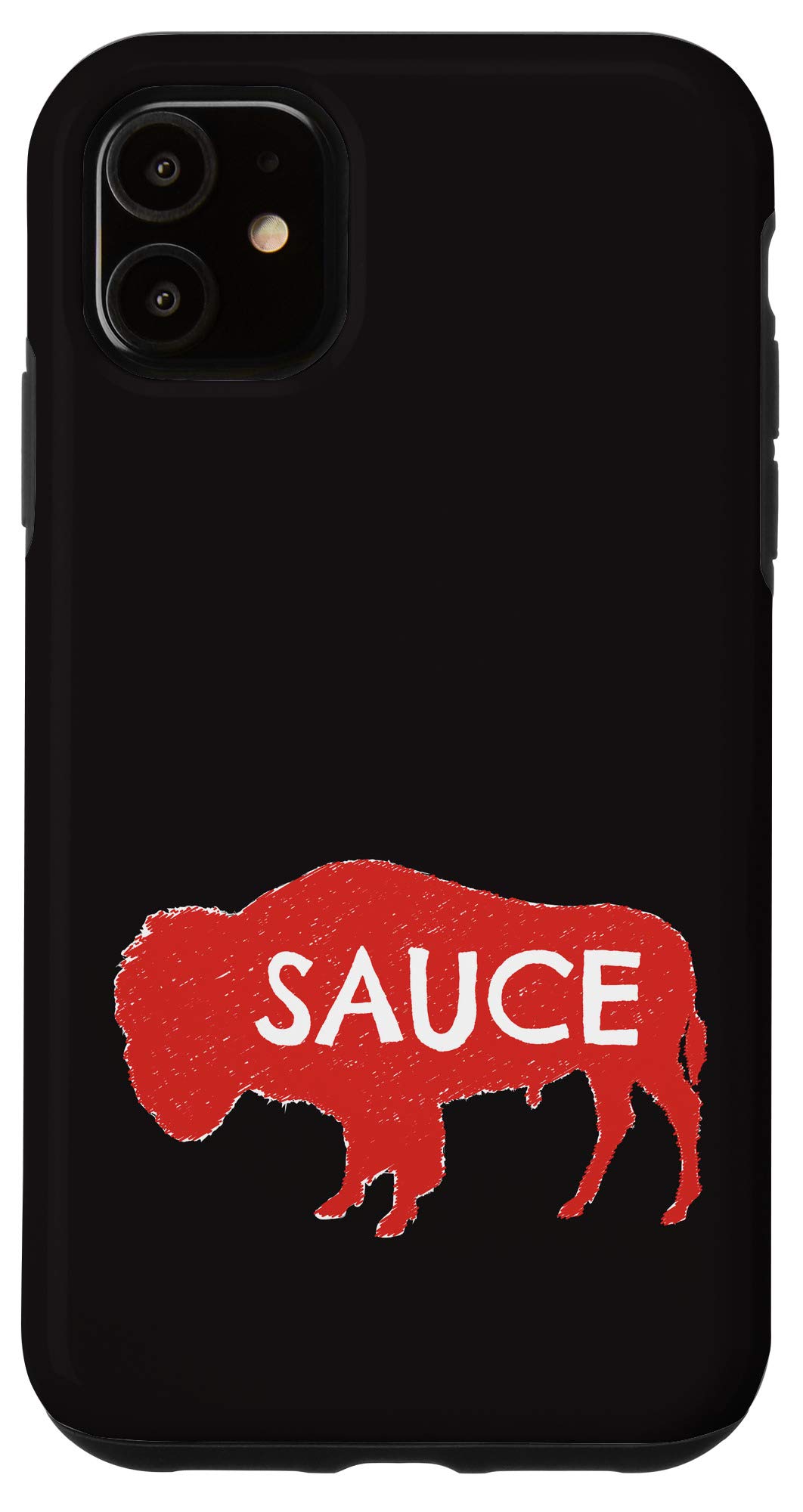 Funny Buffalo Sauce Hot Wings Spicy Food iPhone 11 Case - Perfect for iPhone 11 Protection & Showcasing Your Love for Spicy Chicken Wings at Parties, Work, or Daily Use