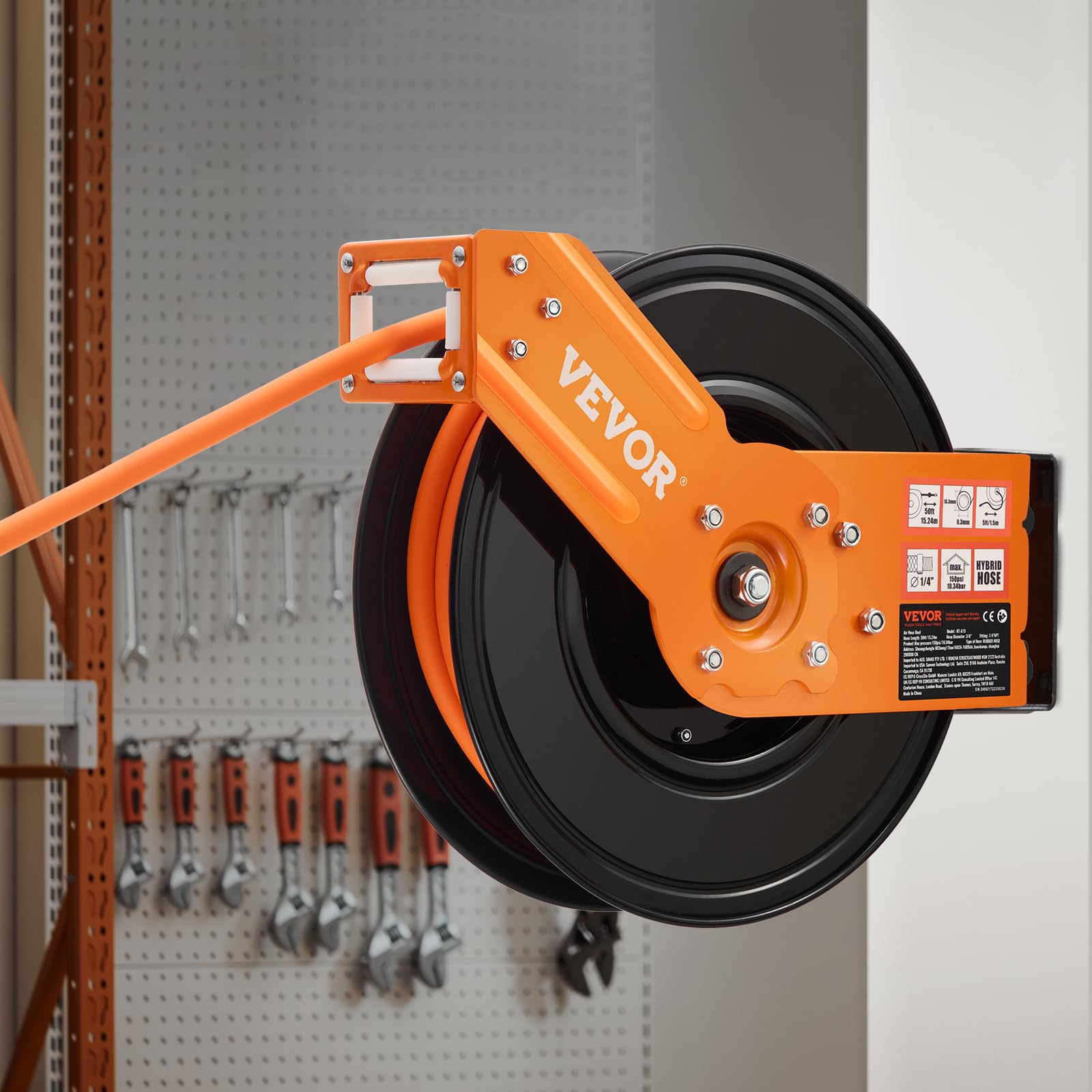 VEVOR Retractable Air Hose Reel - 3/8
