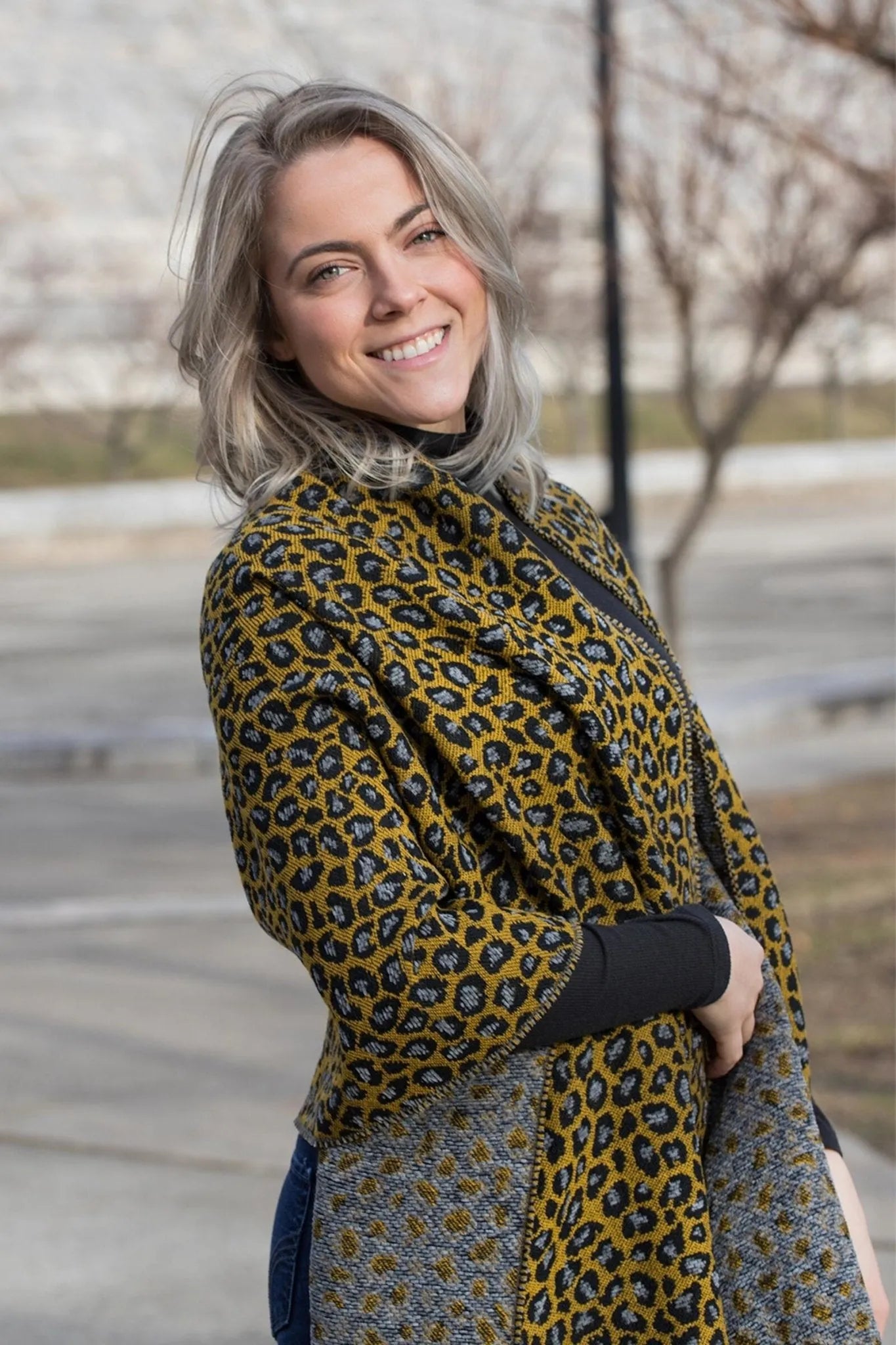Leopard Print Reversible Scarf - Soft Winter Fashion Accessory for Women | Perfect for Cold Weather, Office & Casual Outfits