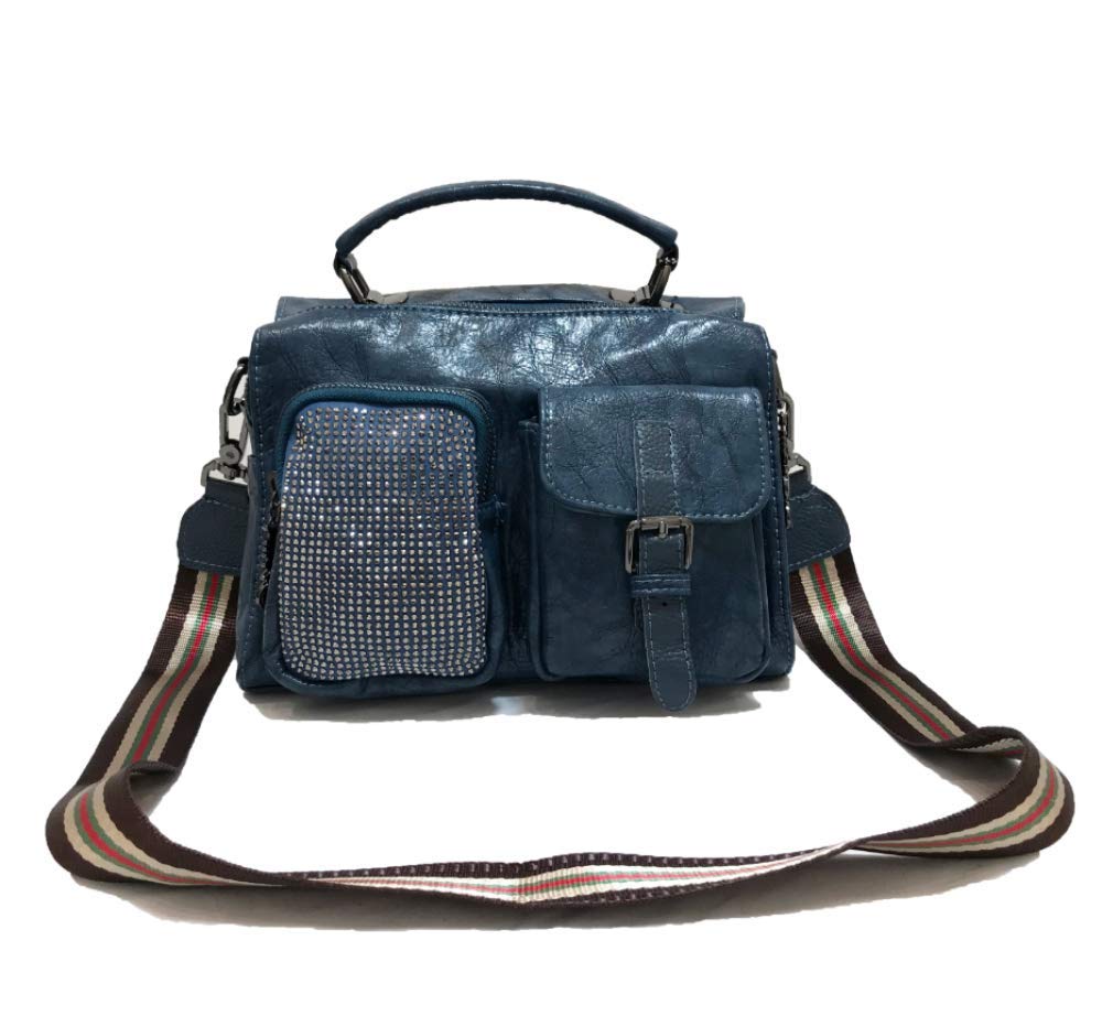 Stylish Rhinestone Backpack for Women - Soft Leather & Portable (25×18×9cm) - Perfect for Work & Travel