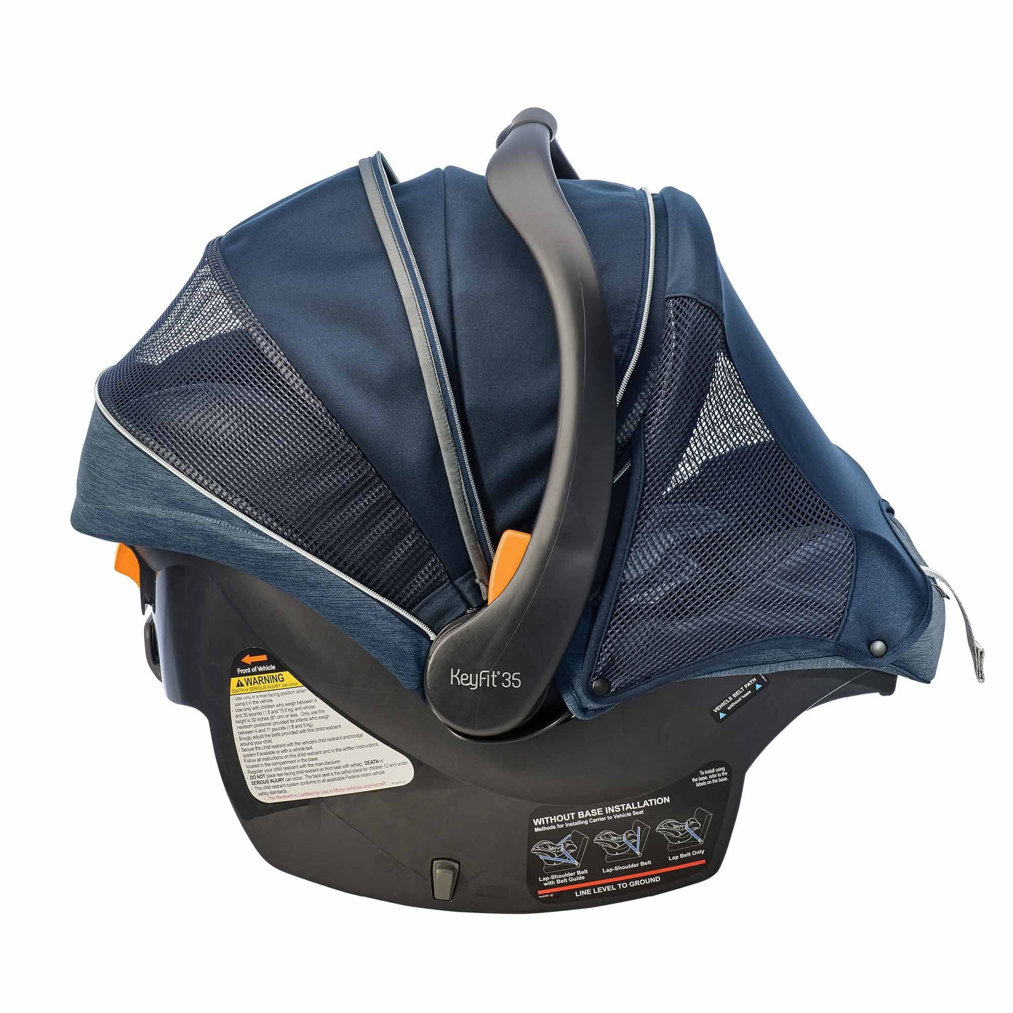 Chicco KeyFit 35 Zip ClearTex Infant Car Seat - Lightweight & Safe Baby Carrier for Newborns 4-35 lbs | Easy Installation for Cars, Travel & Everyday Use