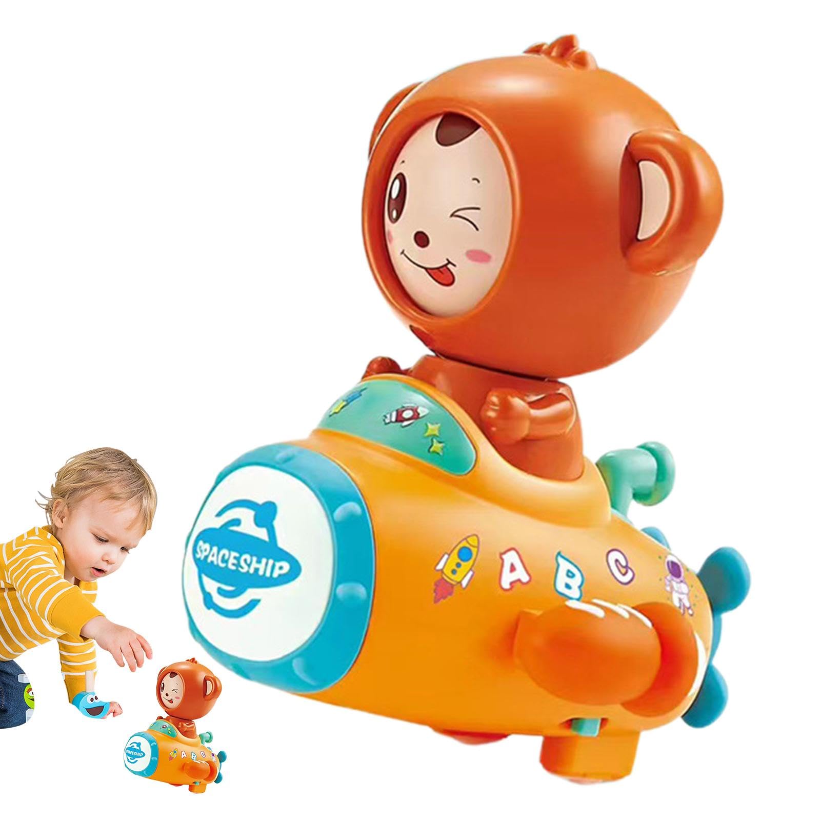 Electric Monkey Toy for Kids - Interactive Electronic Animal Spaceship Toy with Music & Sounds | Fun Birthday Gift for Boys & Girls Ages 3-5 | Perfect for Playtime, Learning & Party Entertainment