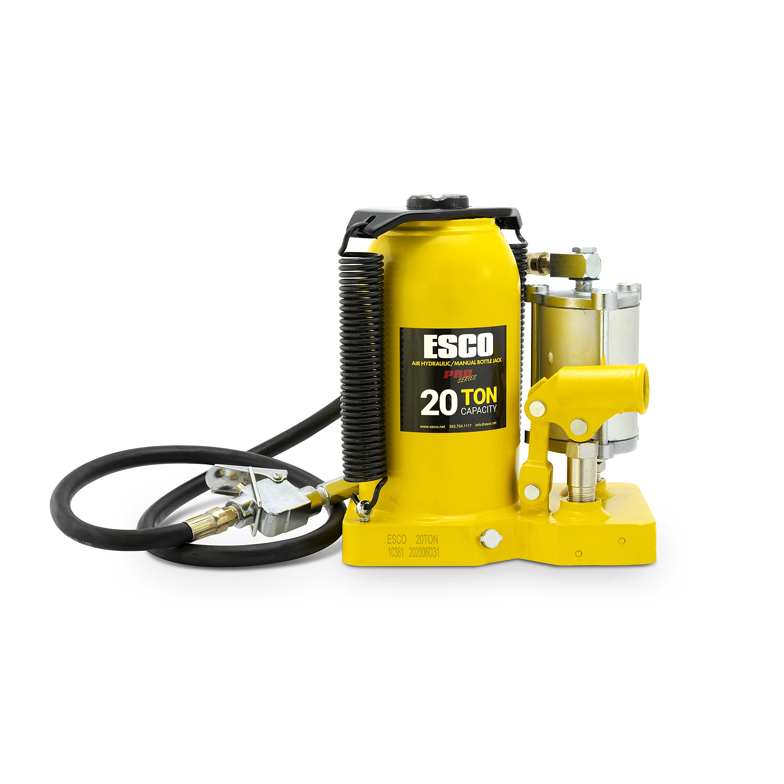 Pro Series 20 Ton Air Hydraulic Bottle Jack - Heavy Duty Car Lift for Trucks, SUVs & Auto Repair - Perfect for Garage, Workshop & Emergency Roadside Use