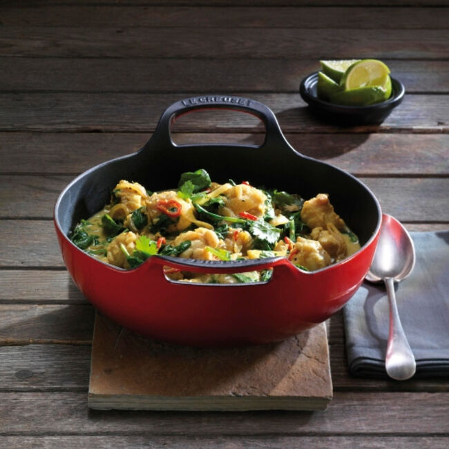 Le Creuset 2.7 Quart Cerise Enameled Cast Iron Balti Dish - Perfect for Indian Curries, Stews & Family Dinners
