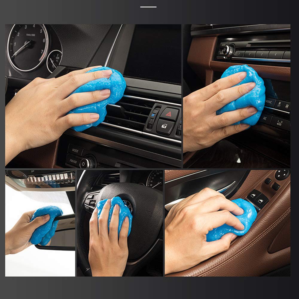 Universal Keyboard Cleaning Gel for PC, Laptop, Tablet - Reusable Dust Remover for Car Vents, Cameras, Printers, Calculators (Blue) - Perfect for Office, Home & Electronics Maintenance