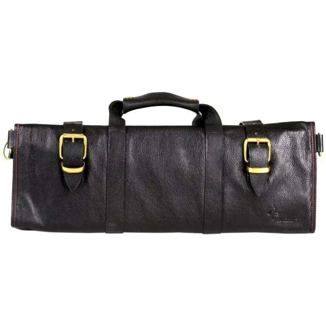 Boldric Leather Knife Bag with 18 Pockets - Premium Chef Knife Roll for Professional Cooks & Culinary Students - Perfect for Kitchen Storage, Travel & Culinary School