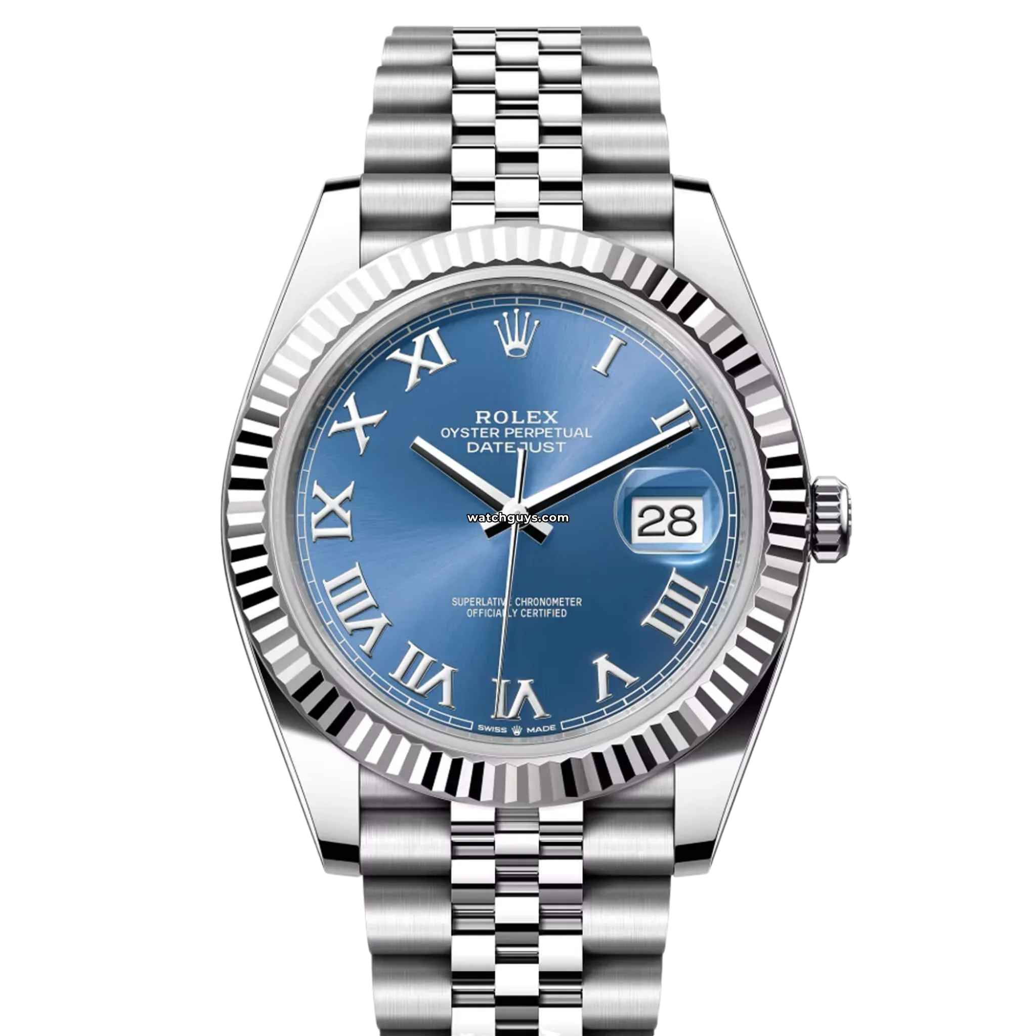 Rolex Datejust 126334 Men's Watch - Blue Dial, Roman Numerals, Jubilee Bracelet - Luxury Dress Watch for Business & Formal Occasions