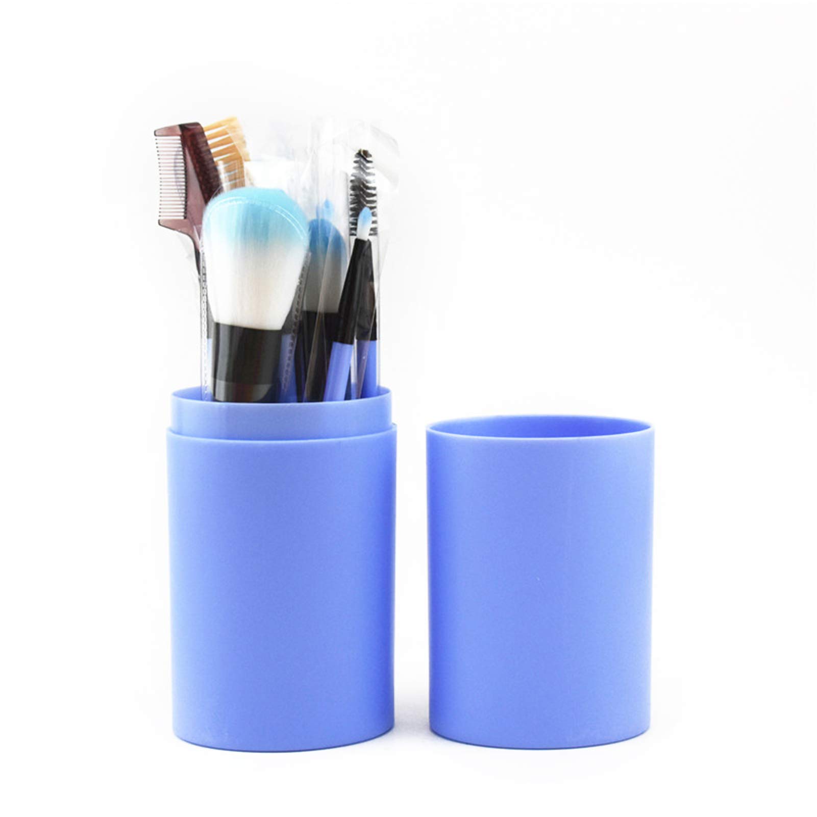 12-Piece Extra Soft Makeup Brush Set with Blue Storage Case - Perfect for Professional Makeup Artists & Beginners, Ideal for Daily Use, Travel & Makeup Kit Organization