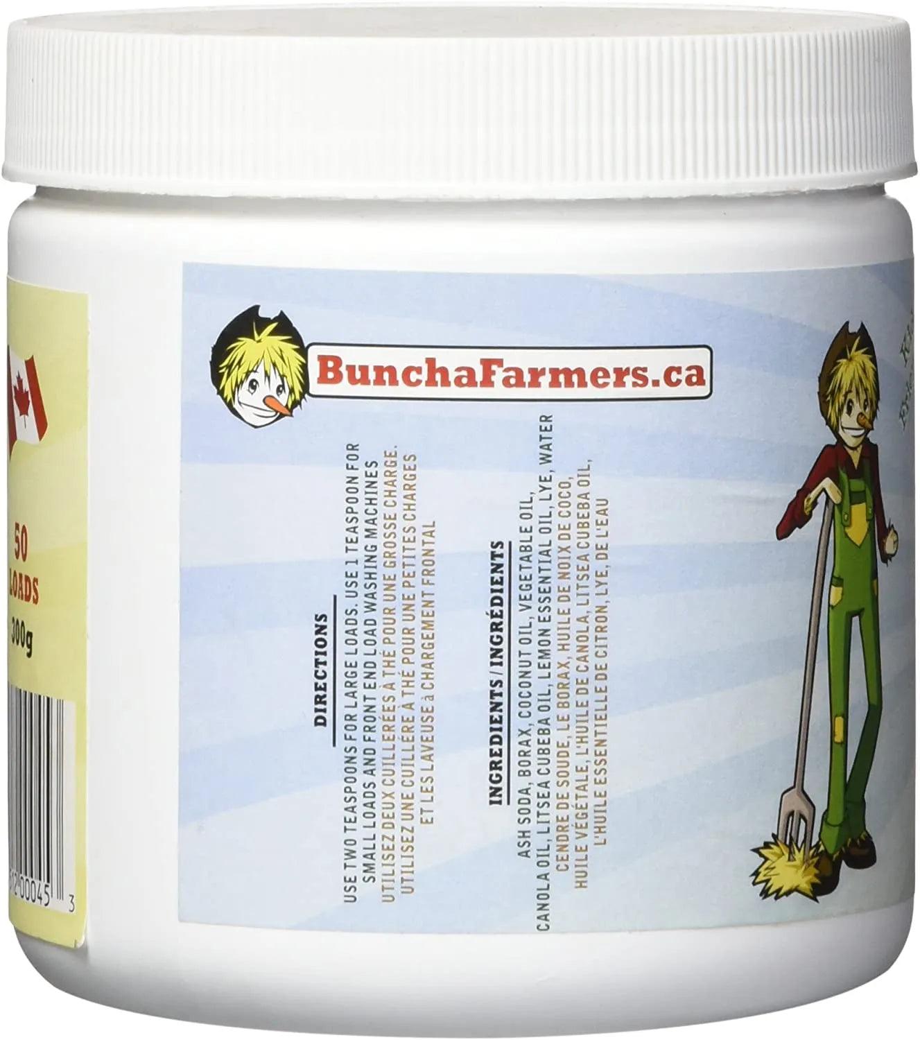 BunchaFarmers Natural Laundry Detergent - Eco-Friendly Plant-Based Formula (300g, 50 Loads) | Gentle on Skin, Ideal for Sensitive Skin & Baby Clothes | Perfect for Home, Travel & Sustainable Living