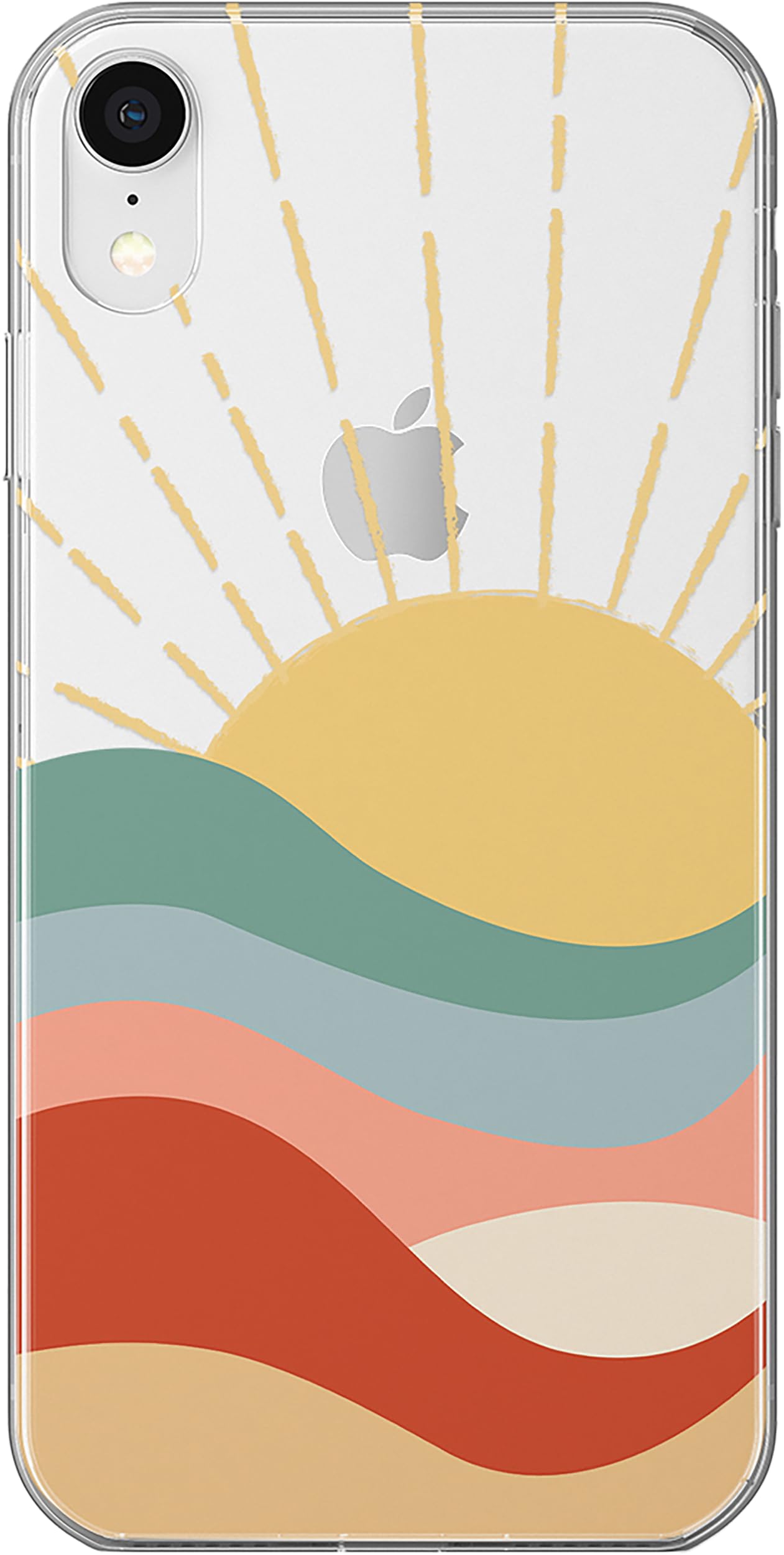 Casely iPhone XR Case - Colorblock Sunset Design, Shockproof Protective Cover for iPhone XR | Perfect for Beach Trips, Summer Vacations & Outdoor Adventures