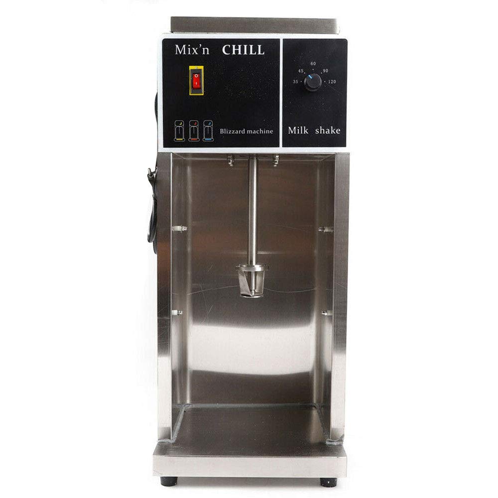 Commercial Electric Ice Cream Mixer Machine - 110V Stainless Steel Frozen Yogurt & Milkshake Blender with 3 Hand Cups for Restaurants, Snack Bars, Shops - Perfect for Making Soft Serve, Blizzards, and Desserts