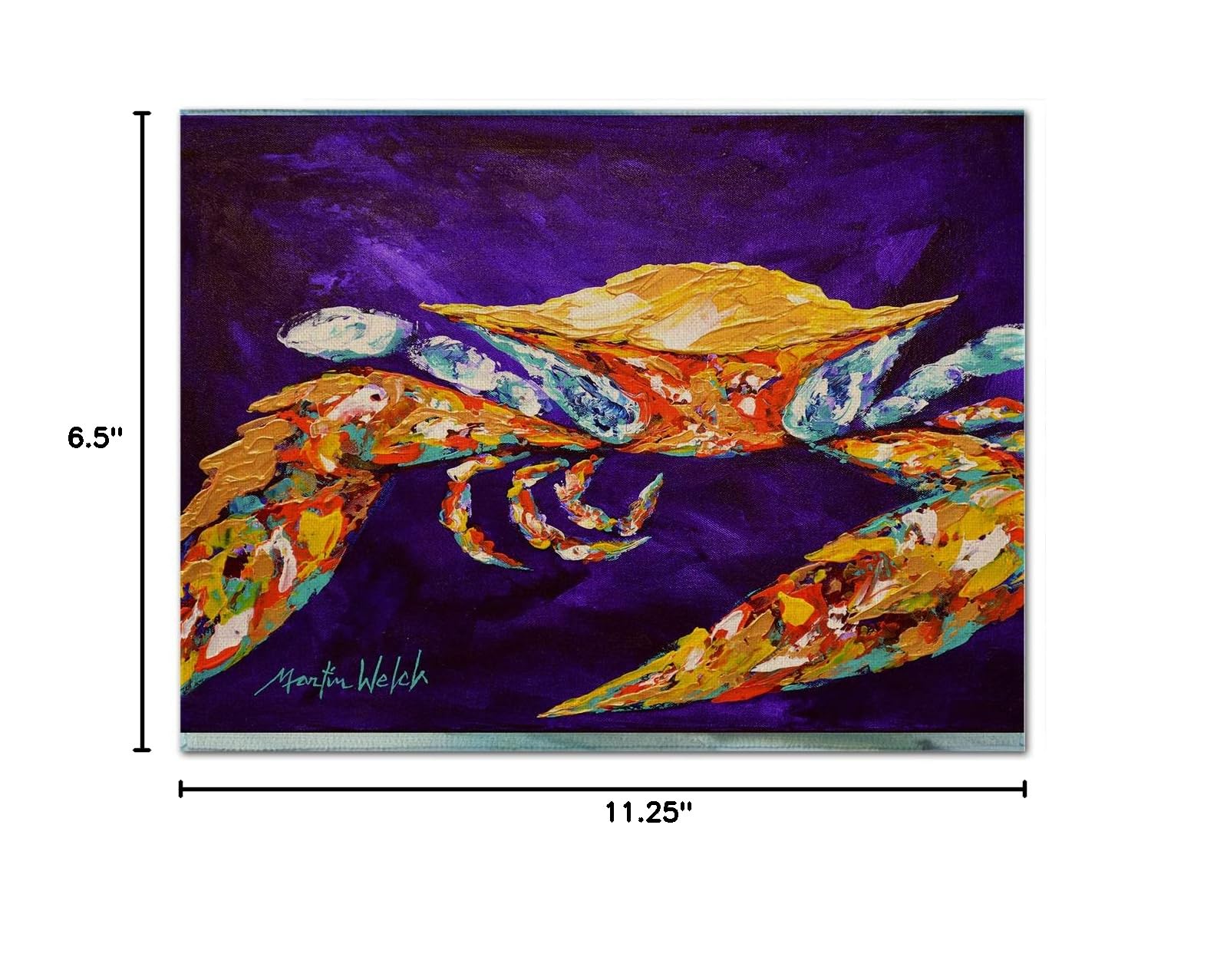 The Right Stuff Crab in Purple Fabric Placemat – Washable, No-Iron Linen Look Table Decor for Dining Room, Kitchen, or Party Settings | Caroline's Treasures MW1172PLMT