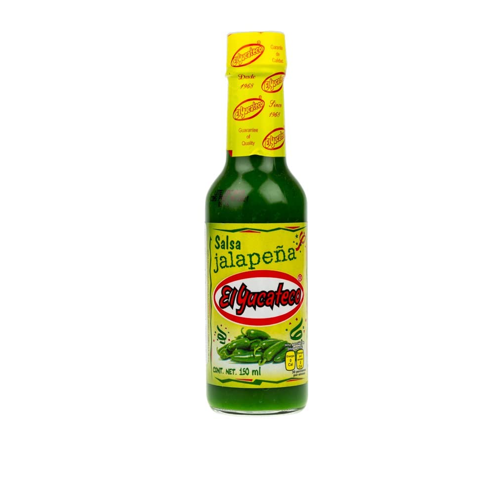 El Yucateco Hot Sauce - Chile Jalapeno Flavor, 5 Oz (Pack of 3) | Authentic Mexican Hot Sauce for Tacos, Burritos, Wings & More | Spicy Condiment for Cooking & Grilling