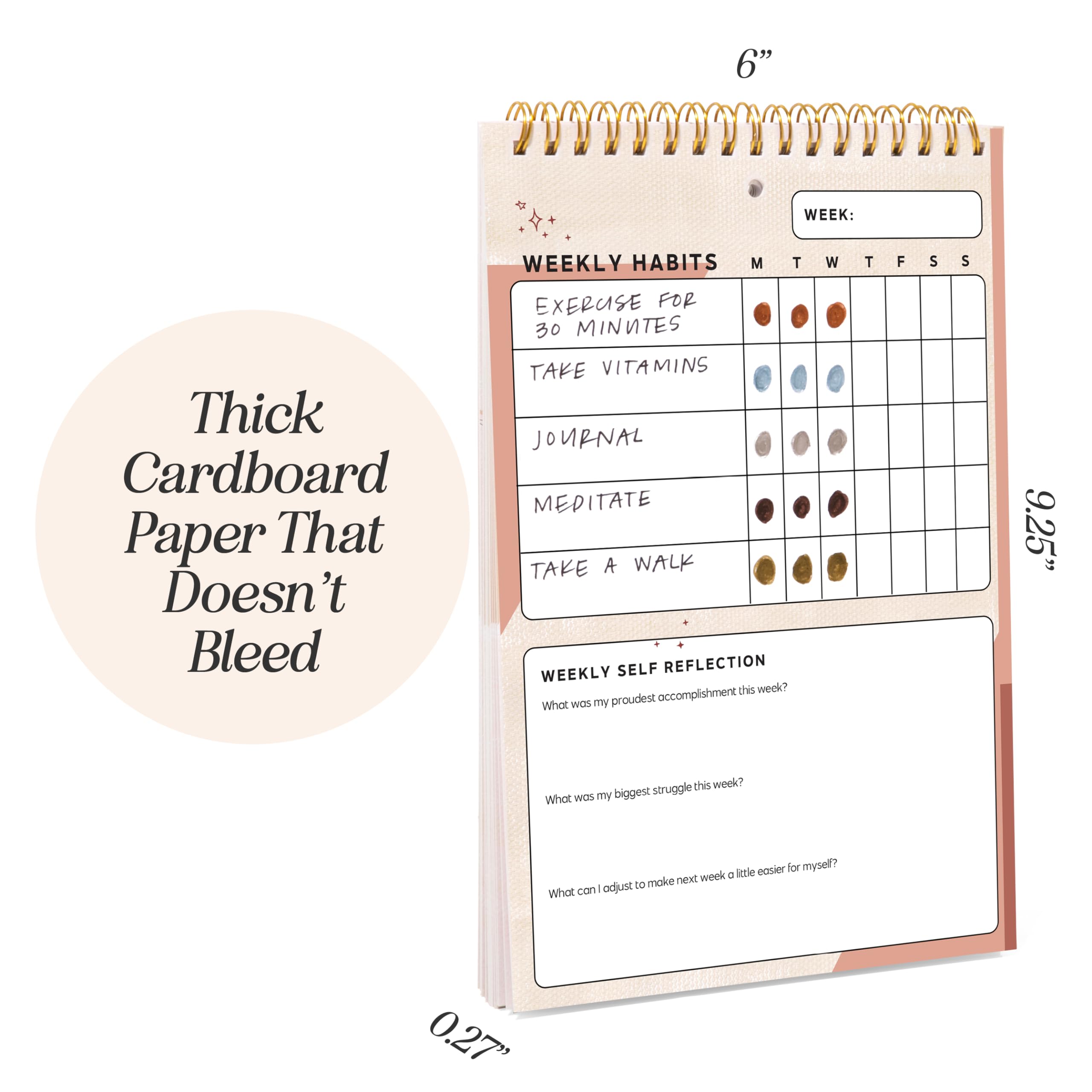 I Know Collection Weekly Habit Tracker & Planner - Goal Setting Journal, Daily Habit Calendar Notebook for Productivity & Self-Improvement | Perfect for Work, Fitness, Mindfulness & Personal Growth
