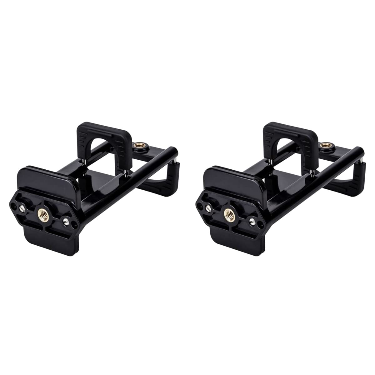 SOLUSTRE 2-Pack Universal Phone Mount Stand - Adjustable Smartphone Holder for Camera, Video Recording & Live Streaming - Compatible with iPhone, Samsung & All Mobile Devices - Perfect for Vlogging, TikTok & Zoom Meetings