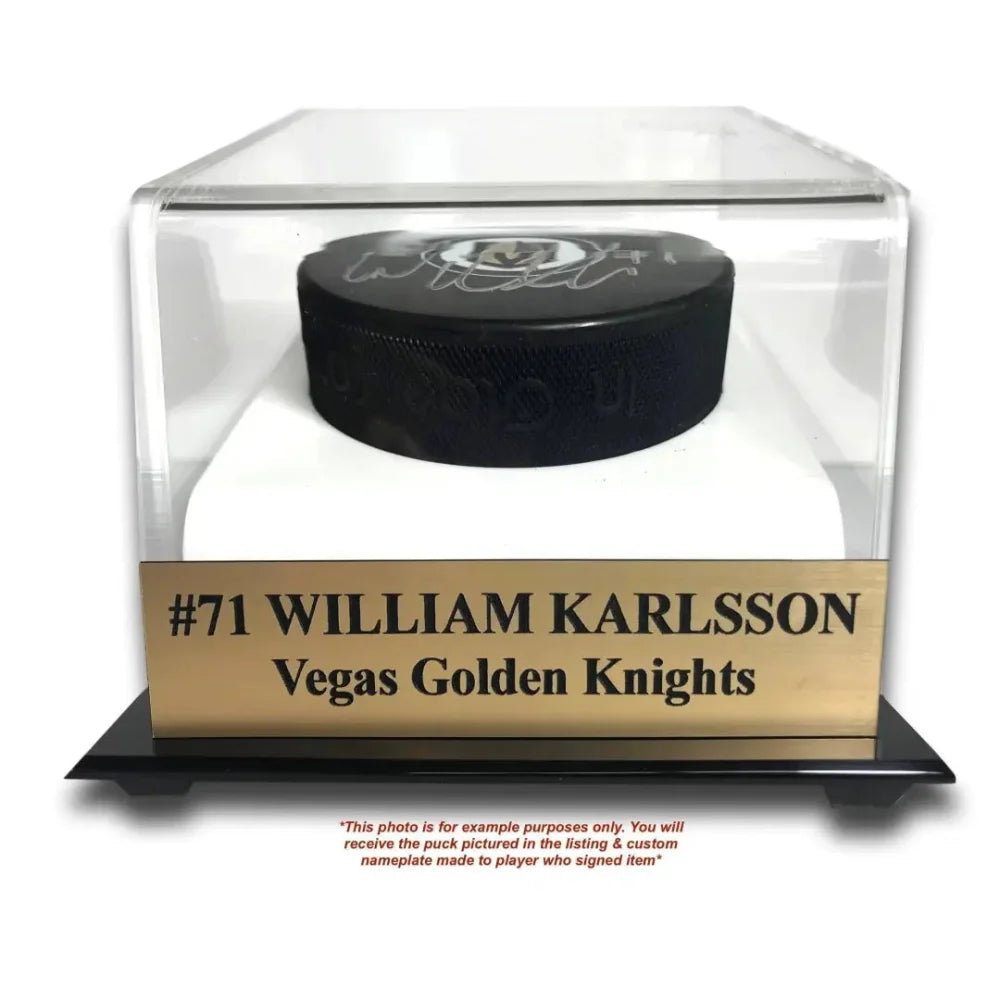 Mark Stone Signed Stanley Cup Vegas Golden Knights Official Hockey Puck with Display Case & COA - Collectible Memorabilia for NHL Fans & Sports Enthusiasts