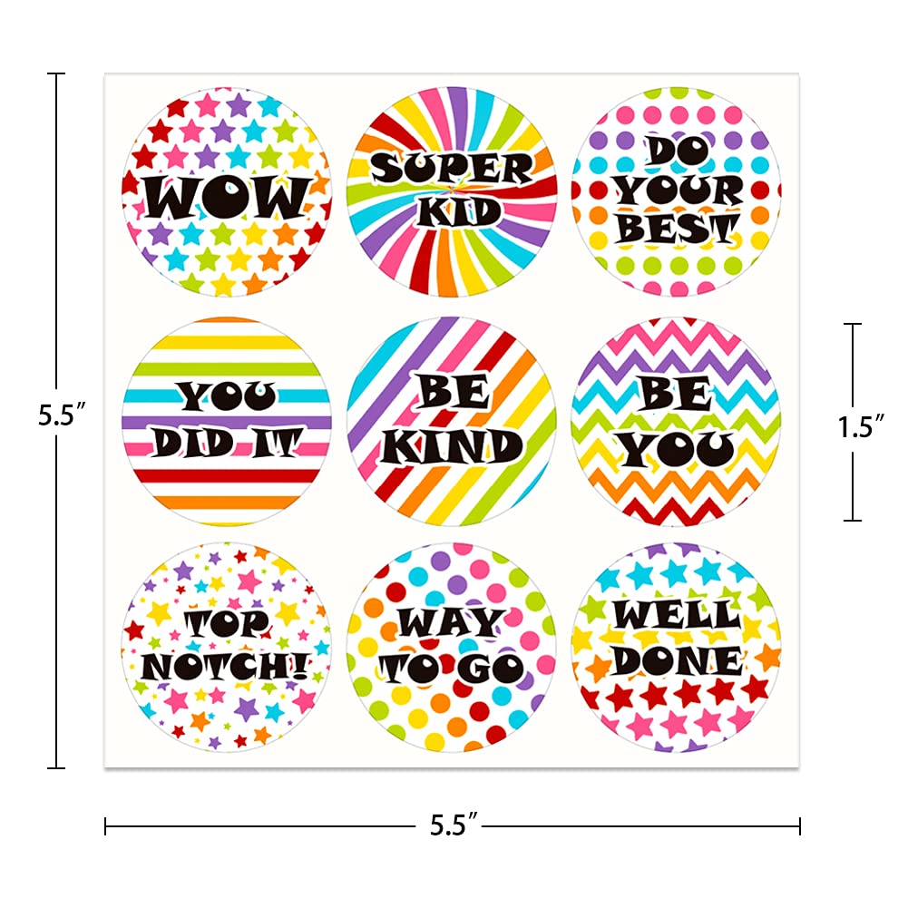 SICOHOME Teacher Reward Stickers - 23 Sheets for Classroom & Kids Motivation