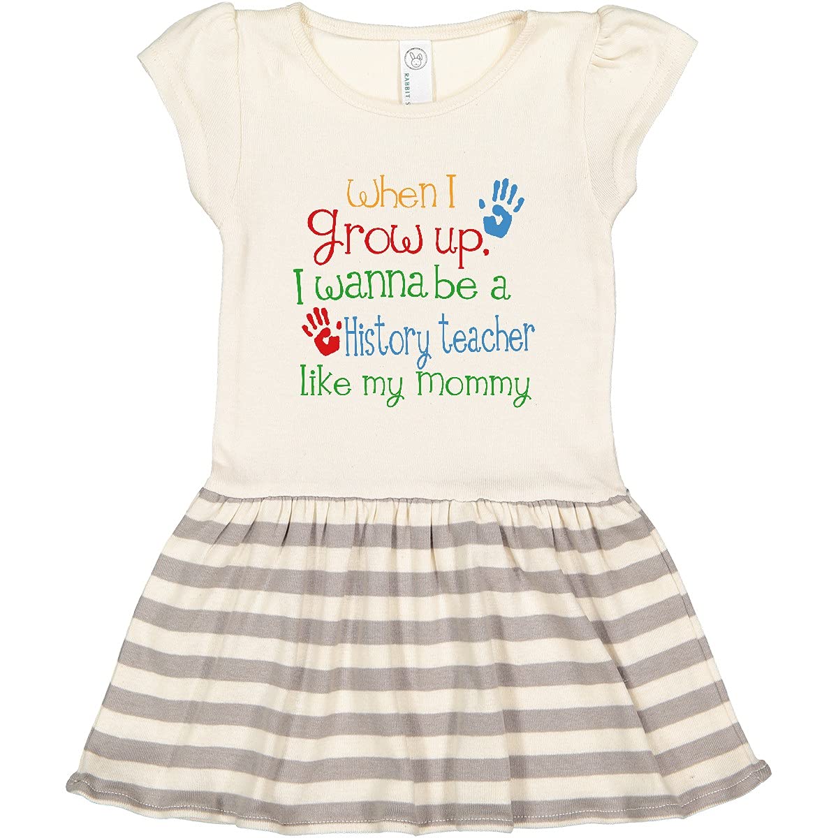 Inktastic History Teacher Like Mommy Toddler Dress - Cute Teacher Appreciation Gift for Kids, Classroom Outfit for Preschool Girls - Perfect for School Events, Teacher-Themed Parties & Family Photos