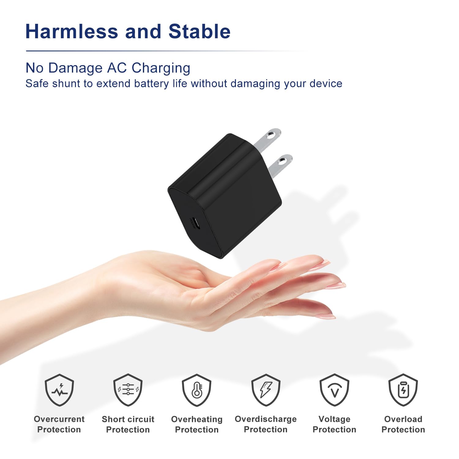 Apple MFi Certified 20W USB C Fast Charger Block - Type-C Wall Charging Plug & Power Adapter for iPhone 16 Pro Max/16 Pro/15 Plus/15 Pro Max/14/14 Pro Max/13/13 Pro/12/12 Mini/11 - Perfect for Home, Office & Travel (Black)
