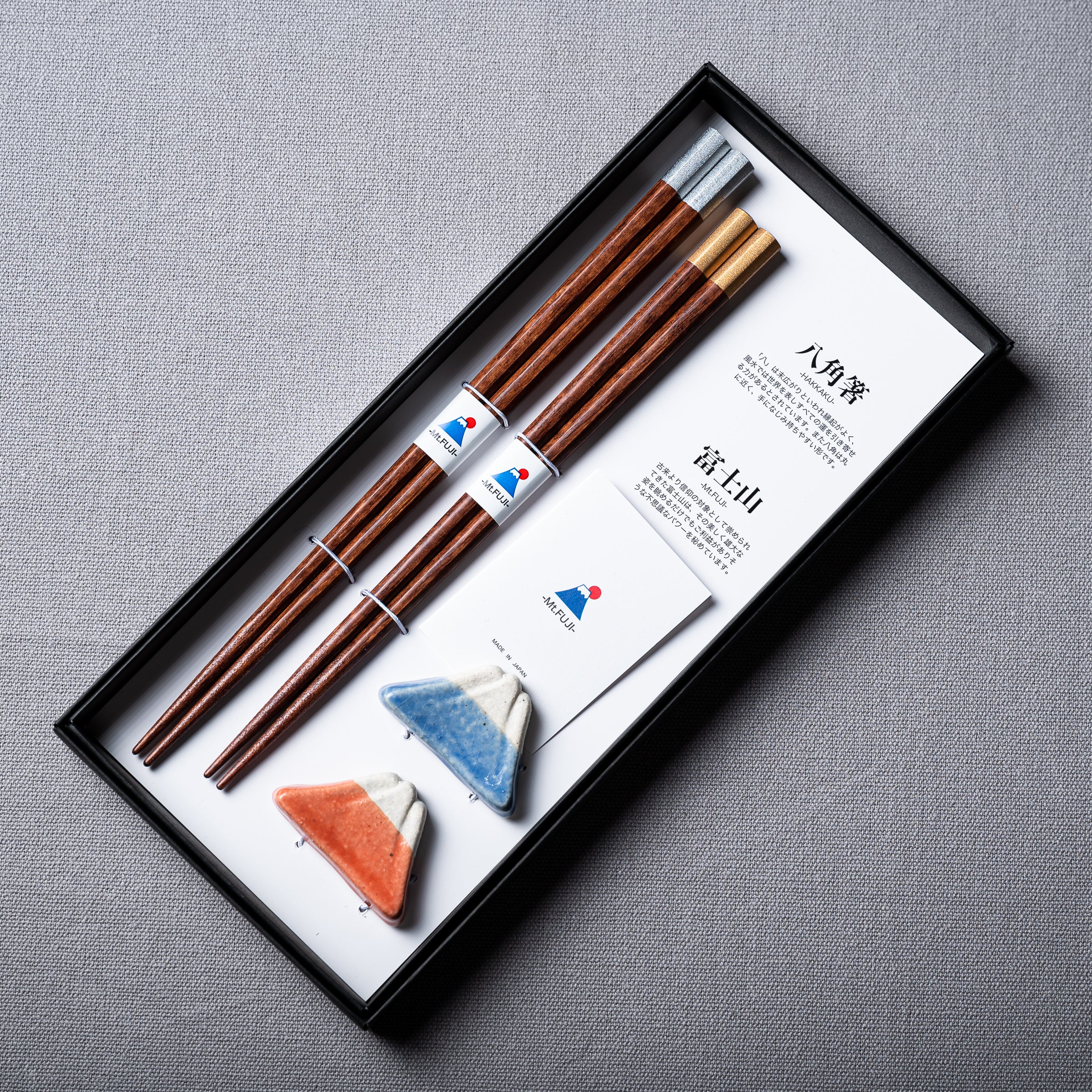 Premium Mount Fuji Themed Chopsticks Gift Set - Handcrafted Japanese Style Wooden Chopsticks for Sushi, Ramen & Asian Cuisine - Perfect for Home Dining, Gifts & Cultural Enthusiasts