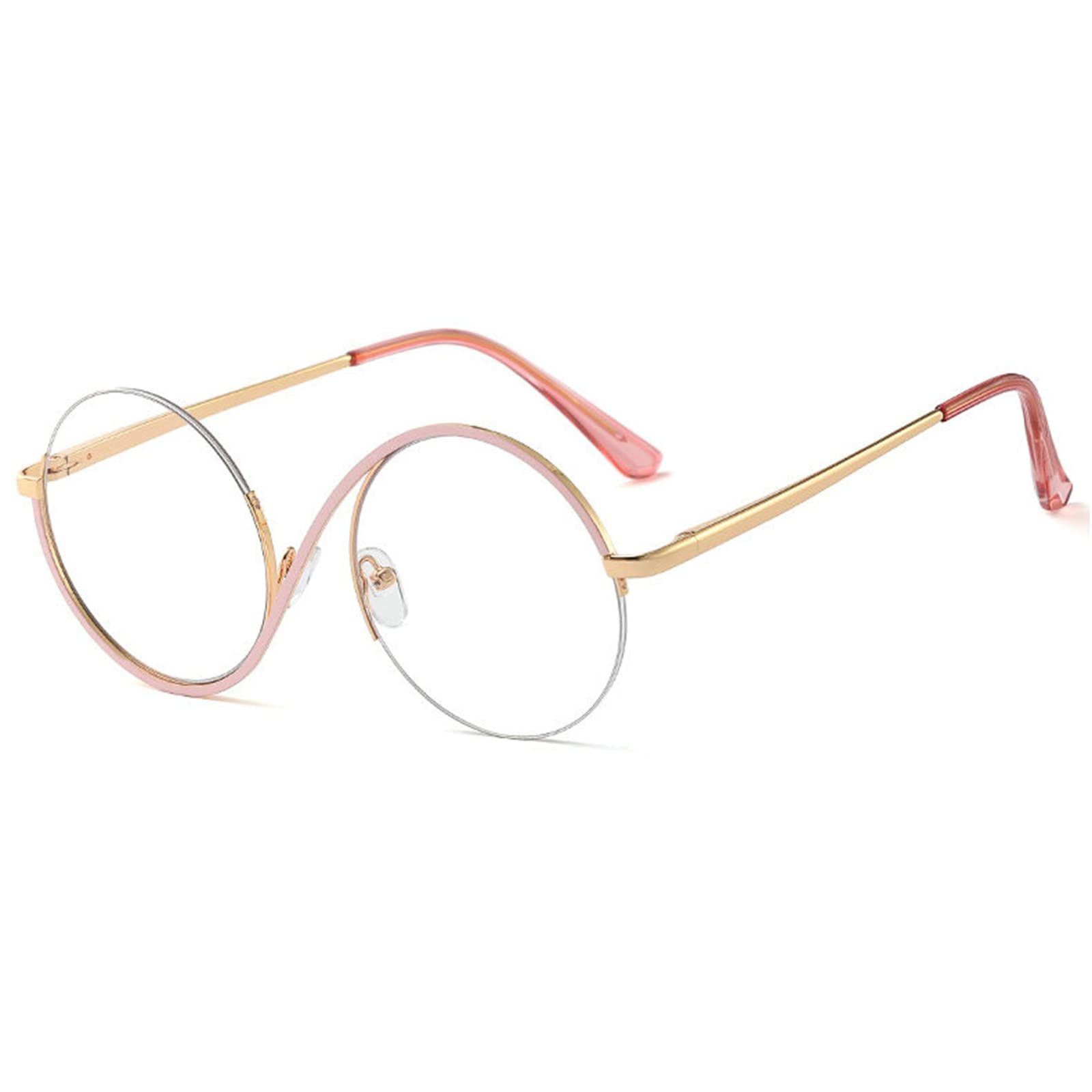 Willochra Round Blue Light Blocking Glasses for Women - Anti Eyestrain Computer Glasses with Metal Frame | Perfect for Gaming, Office Work & Screen Time