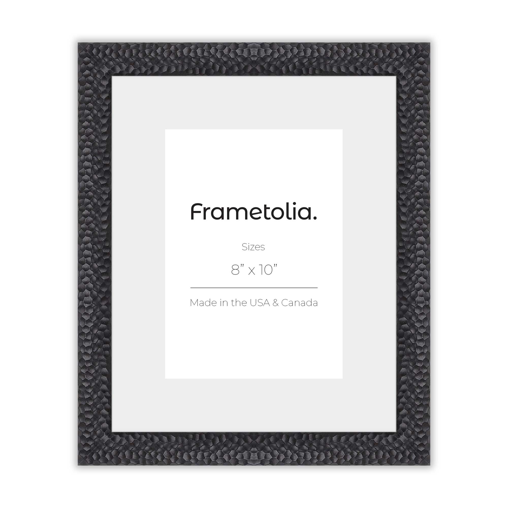 Custom Printed Hammered Black Picture Frame - Perfect for Wall Decor, Home Office, and Personalized Gifts
