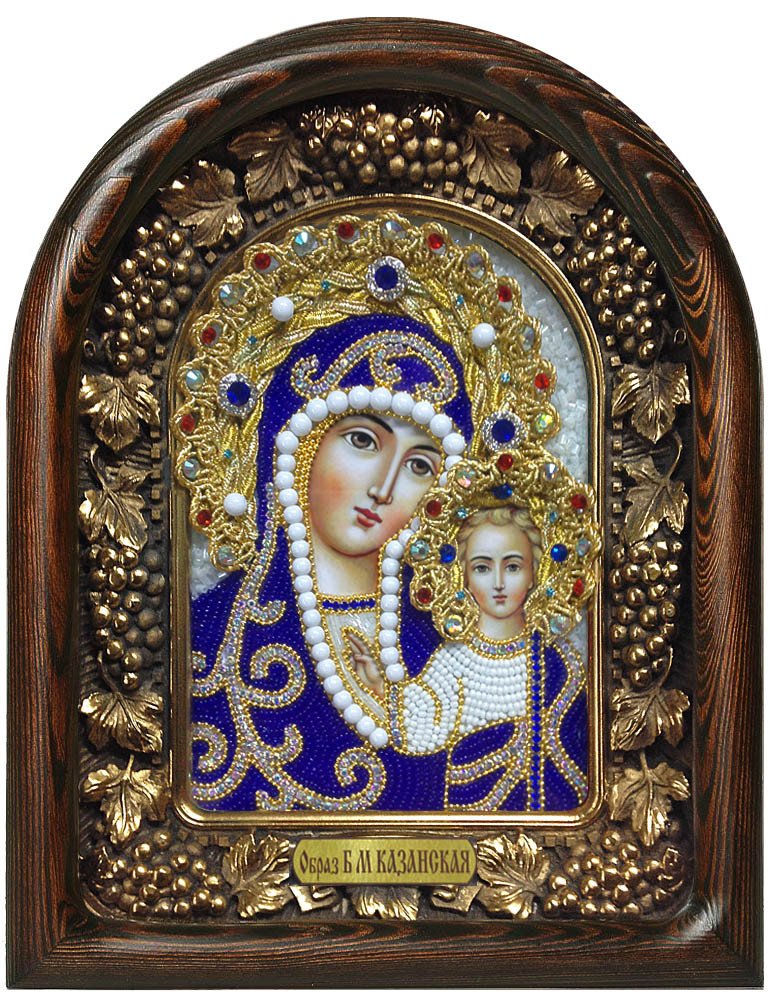 Blessed Theotokos of Kazan Orthodox Icon - 9 Inch Diveyevo Convent Holy Virgin Mary Religious Art - Perfect for Home Altar, Prayer Corner & Spiritual Gifts