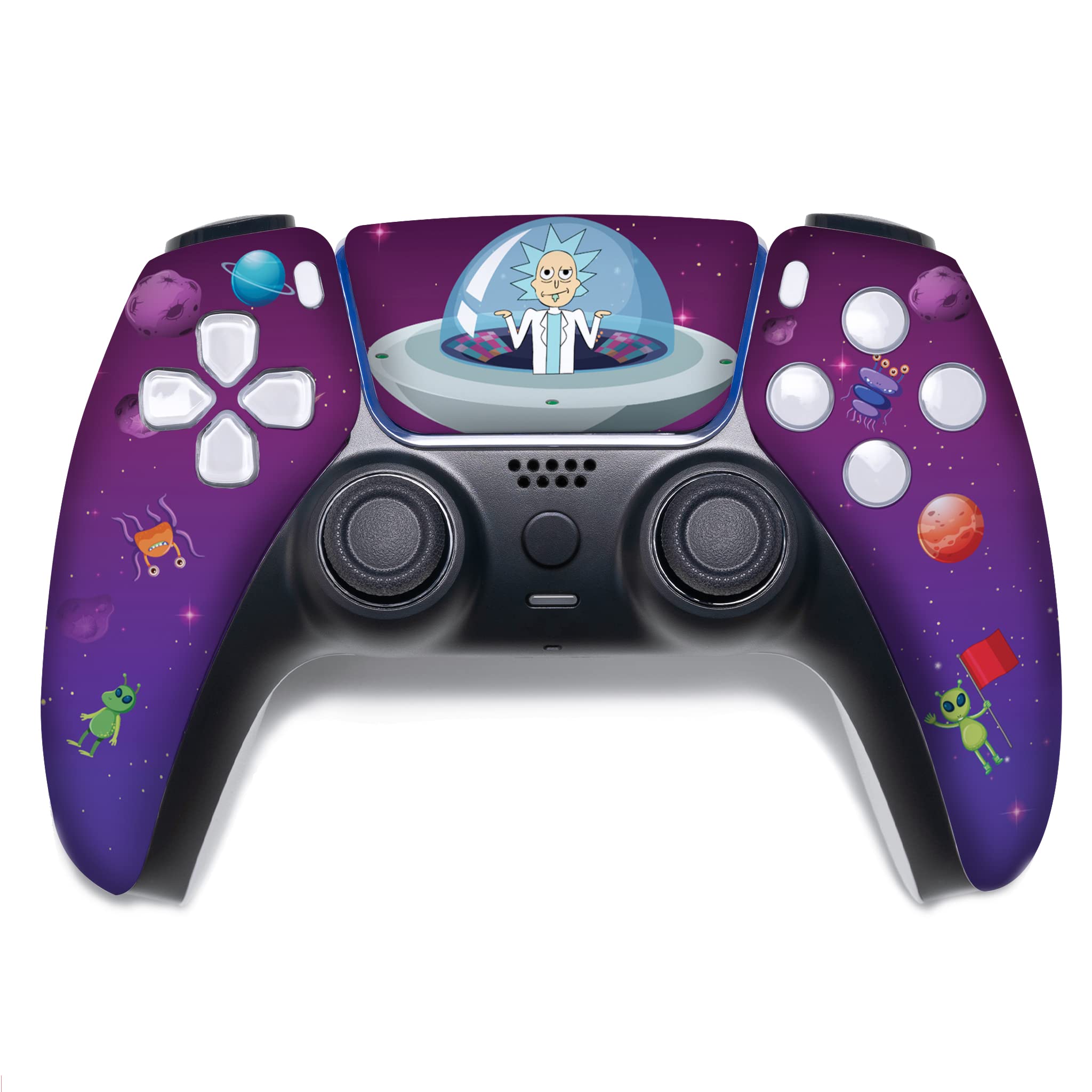 Custom Wireless PS5 Controller for Playstation 5 - Morty & Rick Design | Hydro-Dip Printed Gamepad (Not Just a Skin) | Made in USA | Perfect for Gaming, Collecting & Gift Giving