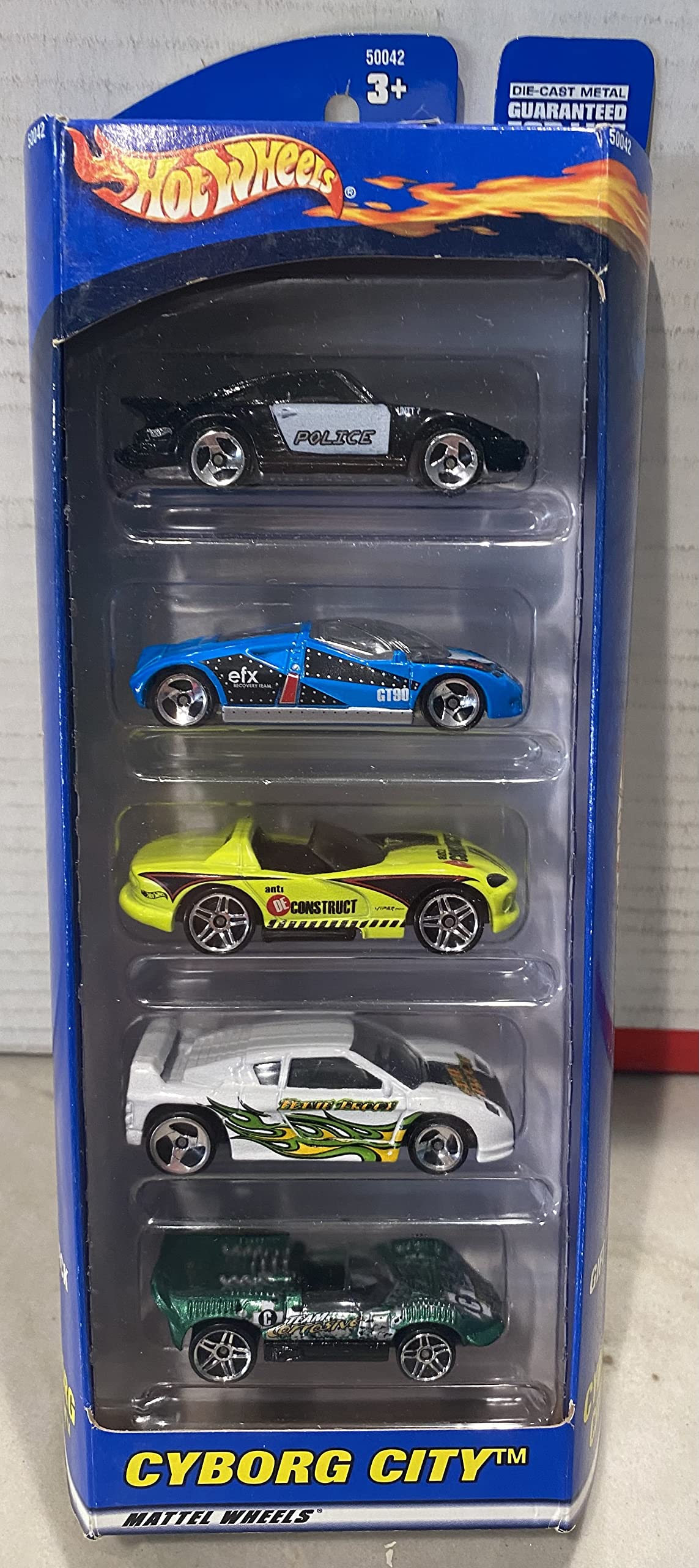 Hot Wheels Cyborg City 5-Piece Car Gift Set - Die-Cast Toy Cars for Kids - Perfect for Birthday Gifts, Collecting & Racing Play