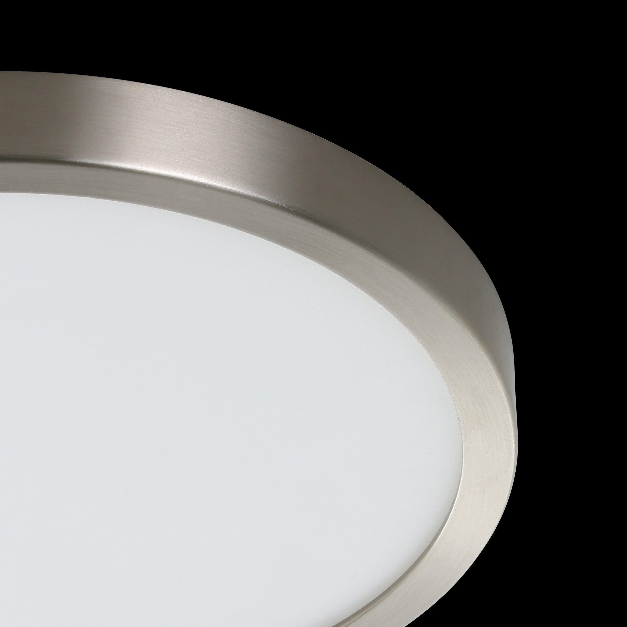 Eglo Connect Fueva Z Smart LED Nickel Flush Ceiling Light - Dimmable WiFi-Enabled Modern Fixture for Bedroom, Living Room & Kitchen Lighting