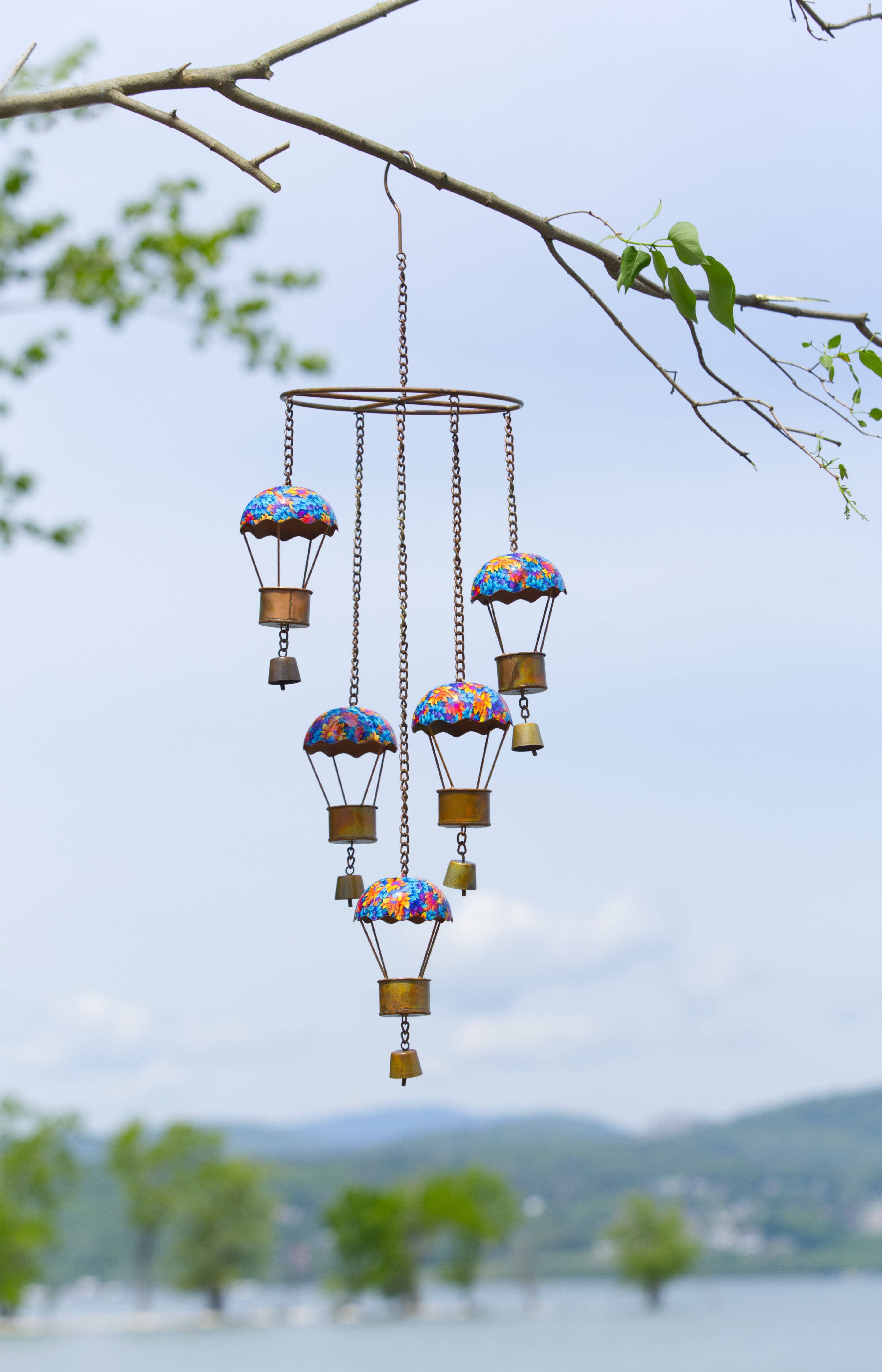 Floral Hot Air Balloon Nursery Mobile - Handmade Baby Crib Decor for Girls & Boys - Perfect for Baby Showers, Birthdays & Nursery Room Decorations