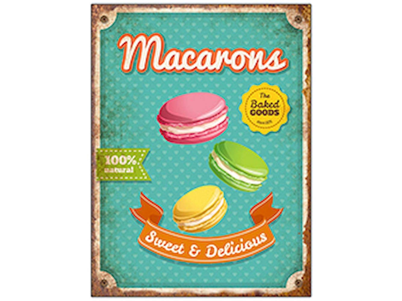 Handmade Macarons Wooden Sign - Rustic French Bakery Decor for Kitchen, Cafe & Home - Perfect for Wedding, Birthday & Party Decorations