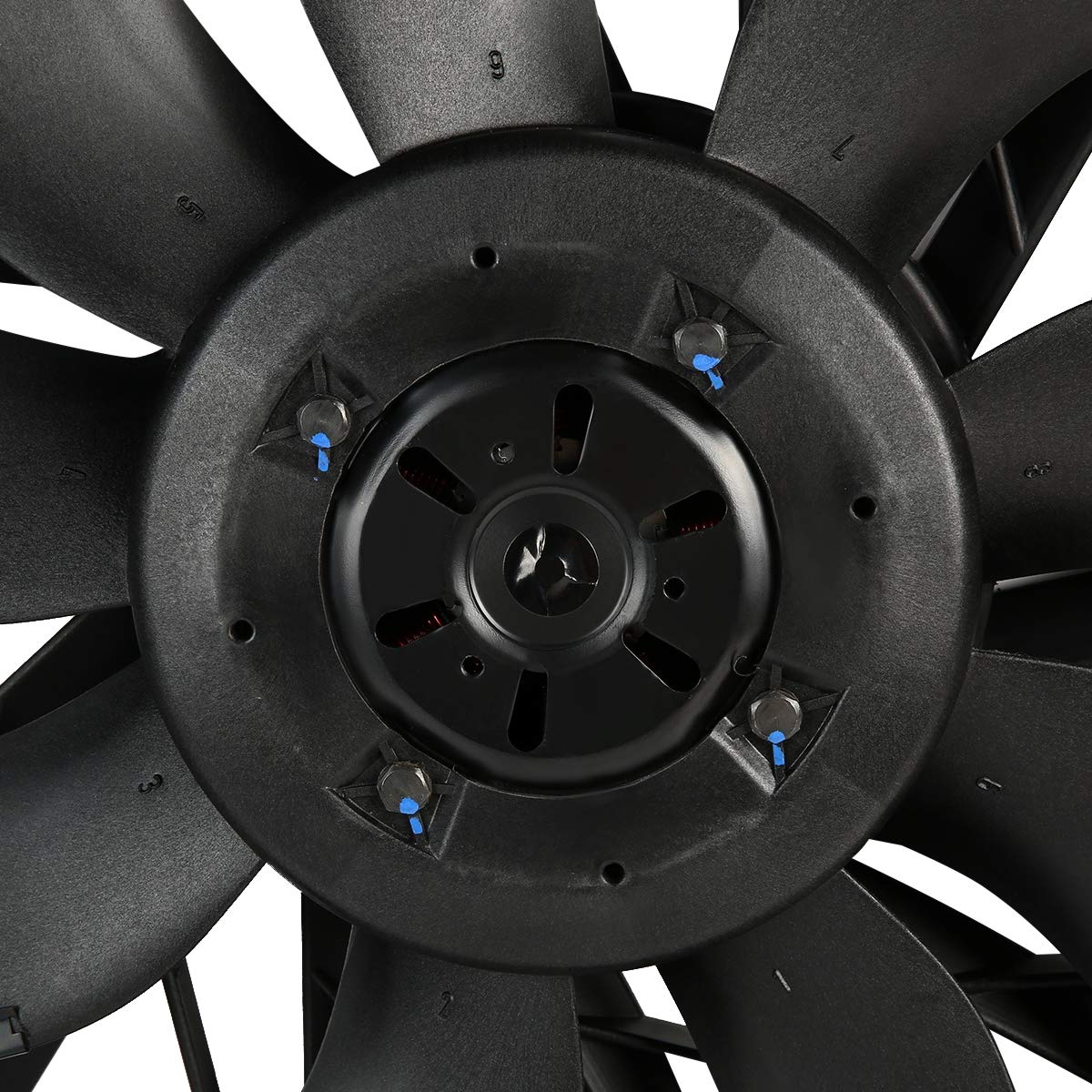 High-Performance DNA MOTORING OEM-RF-0005 Radiator Cooling Fan Assembly - Direct Replacement for 2010-2016 Porsche Panamera | Improved Cooling Efficiency | Black | Perfect for Hot Weather & Performance Driving